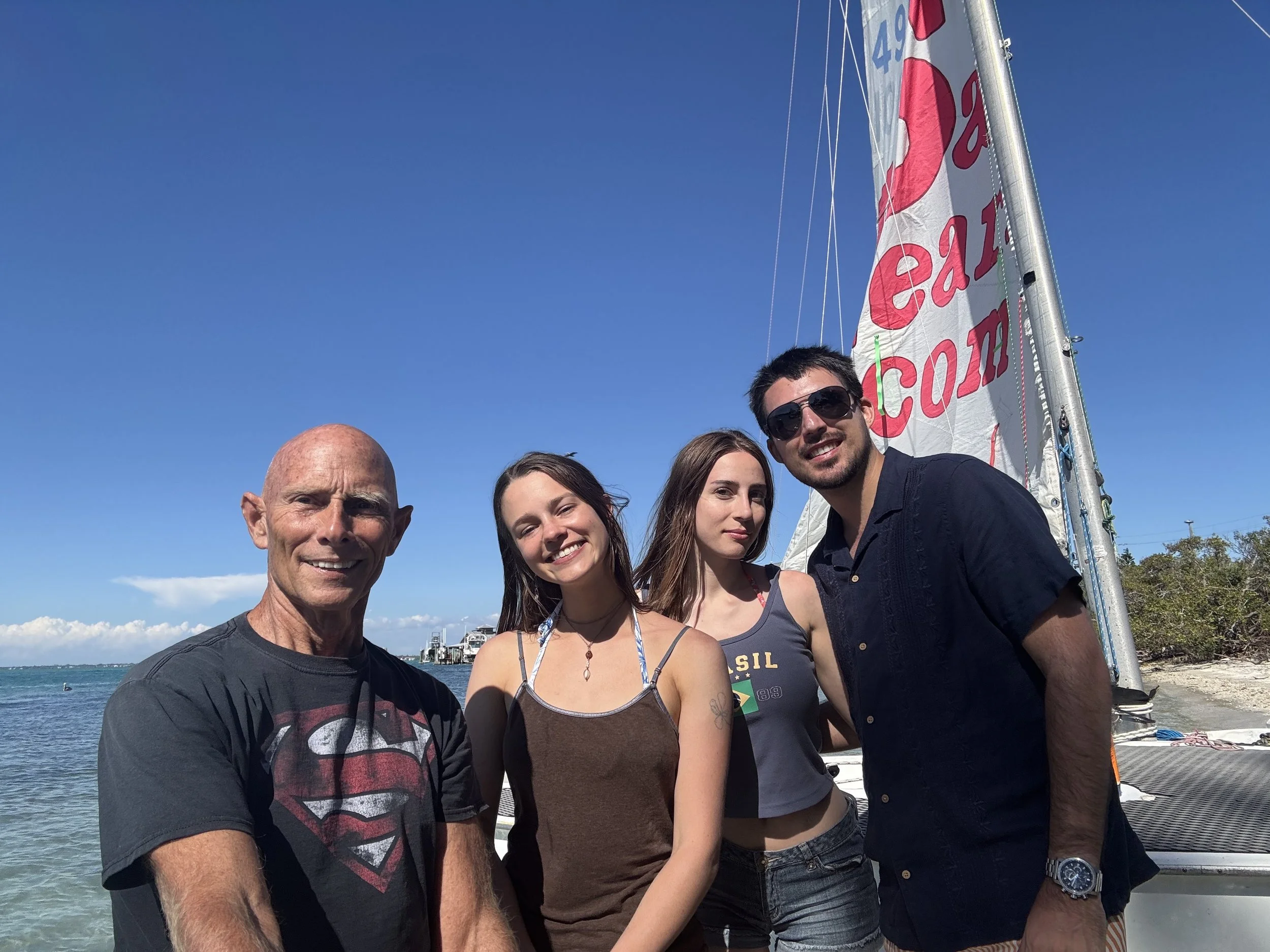 Group shot after lunch at the New Pass Grill