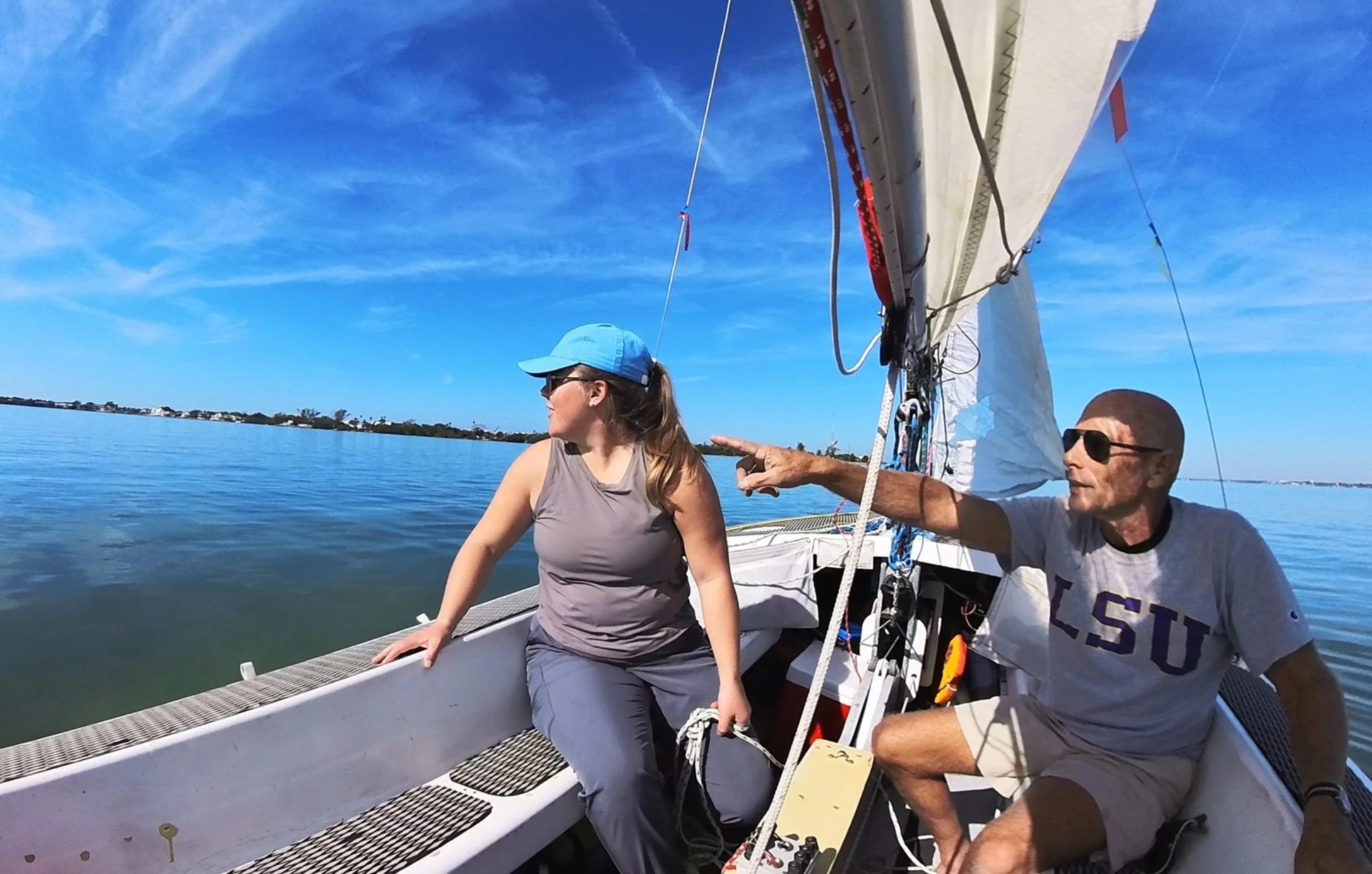 We'll often see dolphins, manatees and other marine life during lessons.