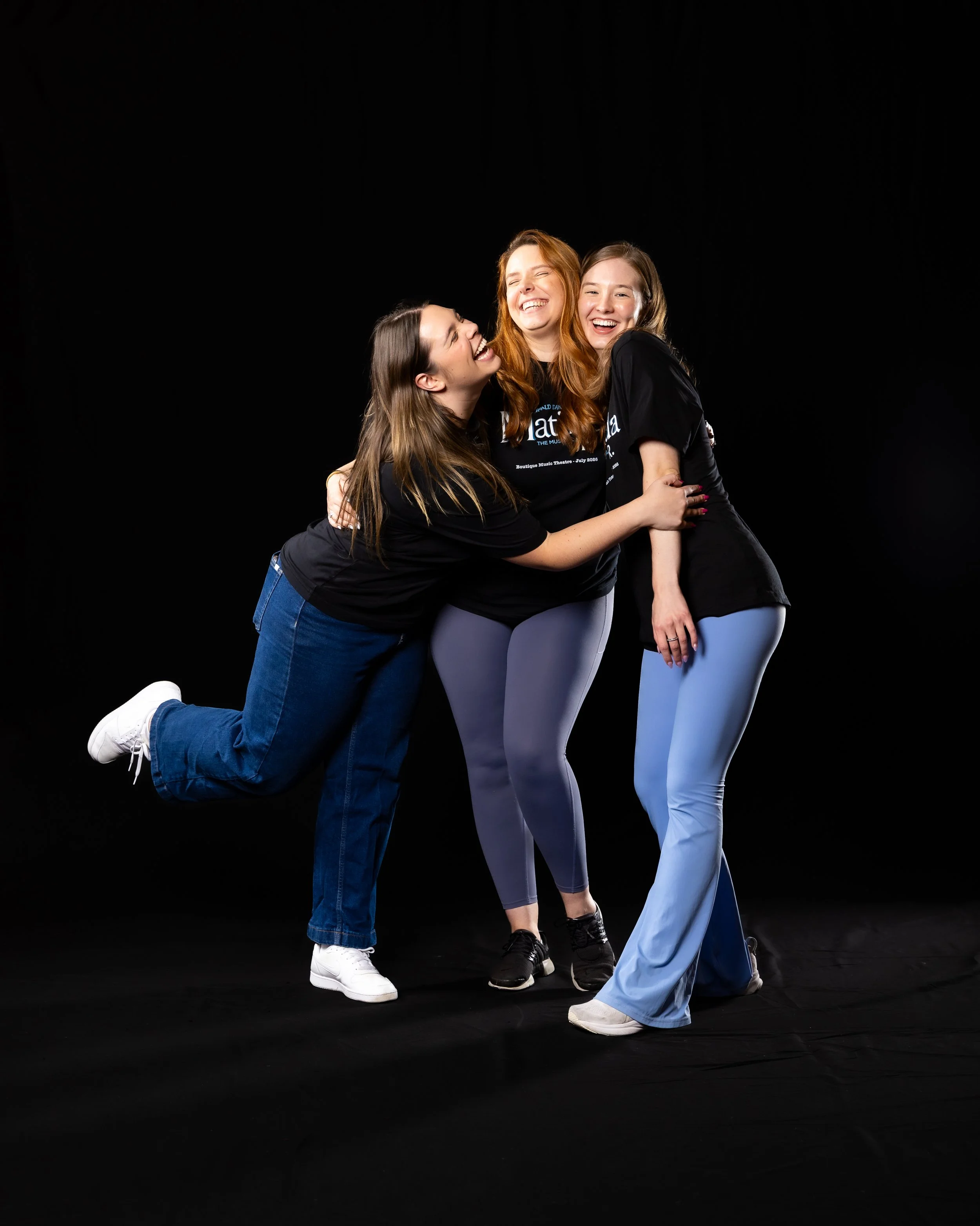 Matilda jr creative team laughing and smiling