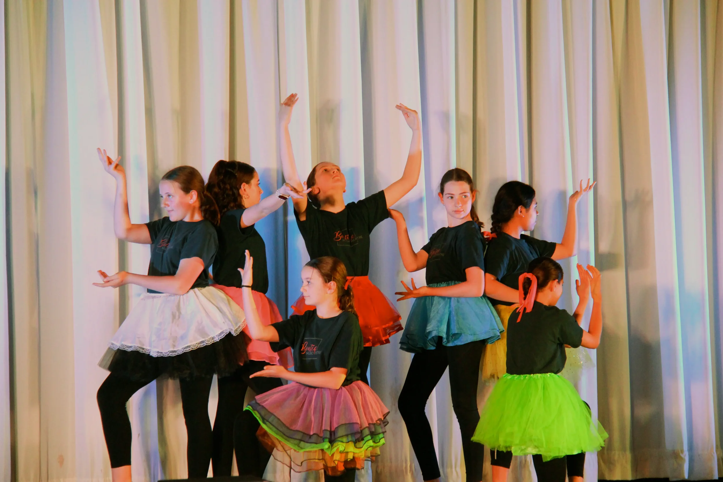 Students from Boutique Music Theatre at a concert