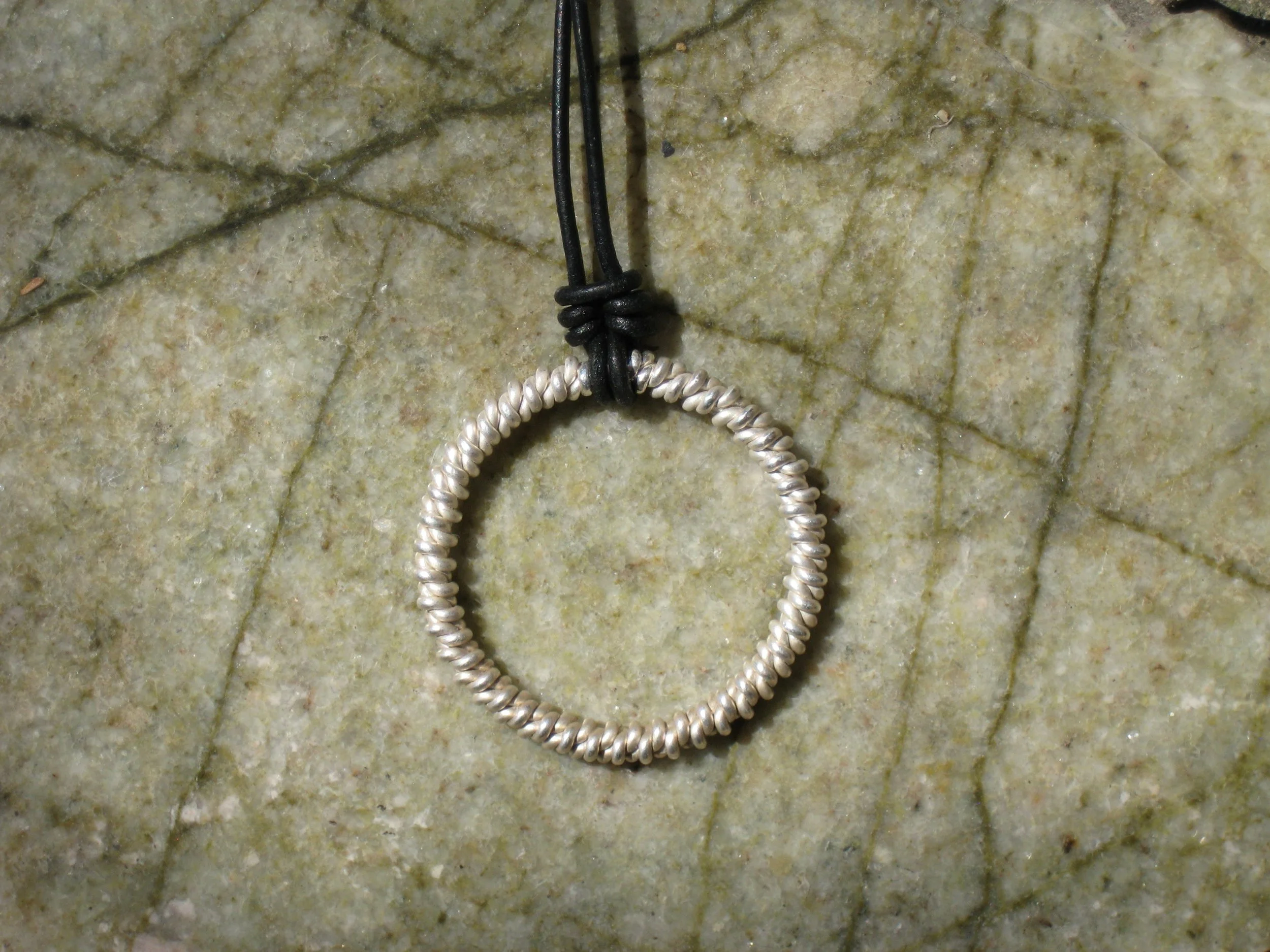 144 MHz | Fine Silver 1/4 Sacred Royal Egyptian Cubit | Double Twist 14 Ga. Pendant