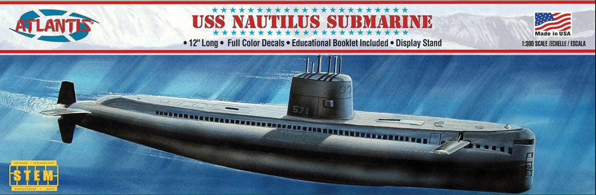 1:300 USS Nautilus Nuclear-Powered Submarine (SSN-571) (STEM)