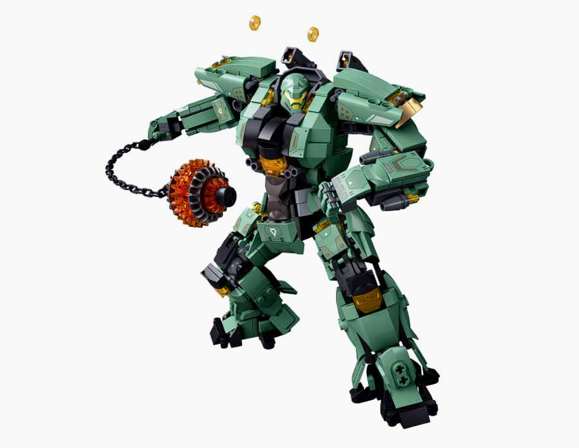 Ninja Mech Warrior - Green Warrior Building Block Set B1153