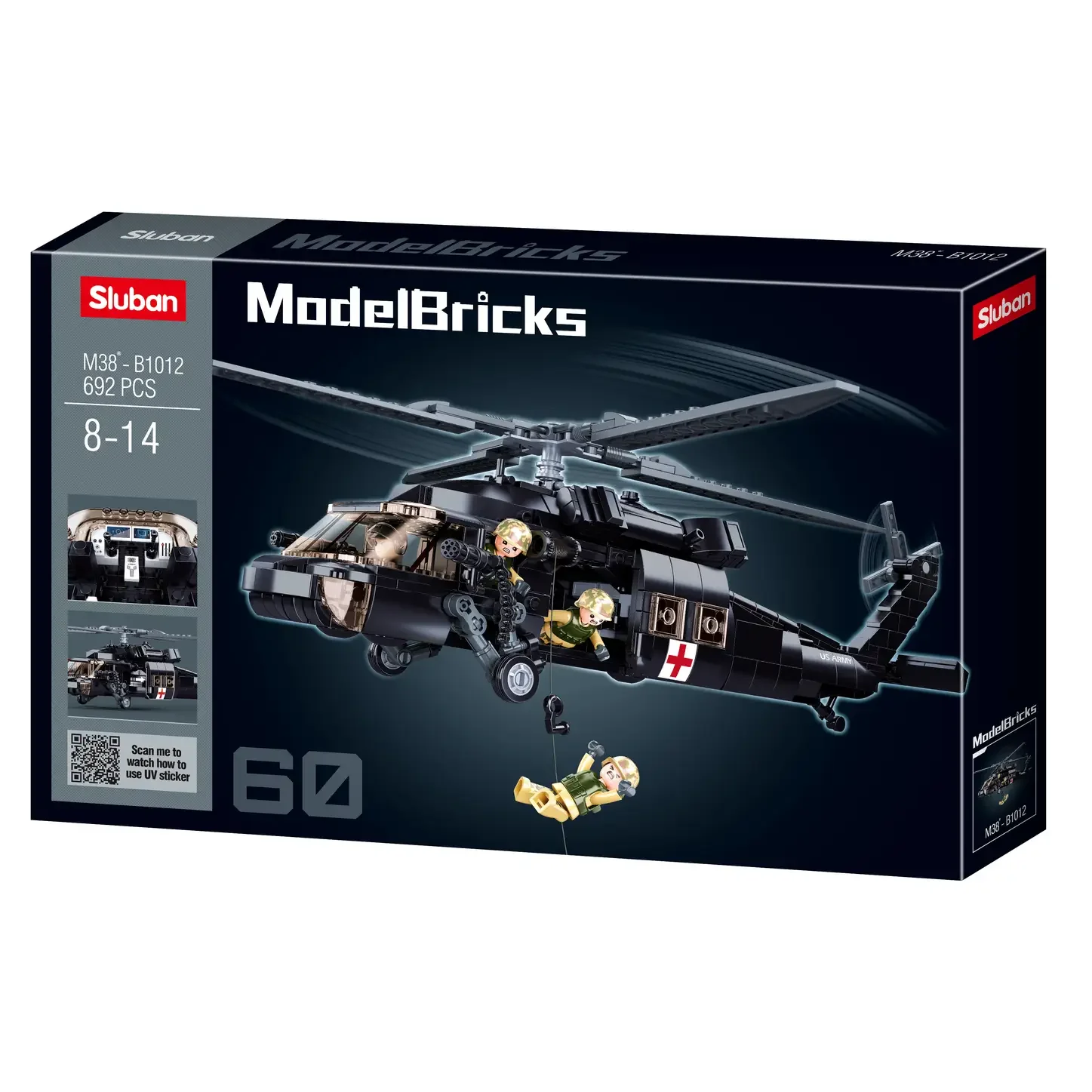 Sluban UH-60 Black Hawk Helicopter M38-B1012