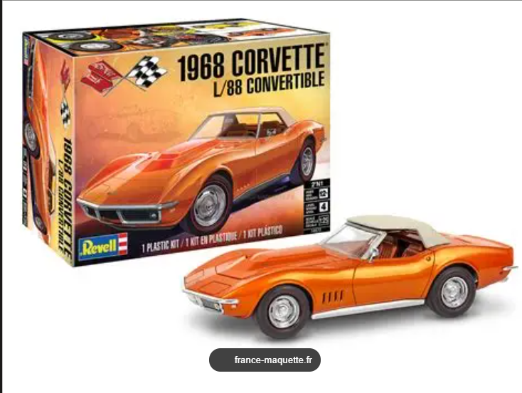 Revell 14572 1968 Corvette L/88 Convertible Model Kit 1:25 2’n1 Stingray