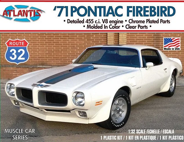 1971 Route 32 Pontiac Firebird 1:32 scale - Atlantis Models