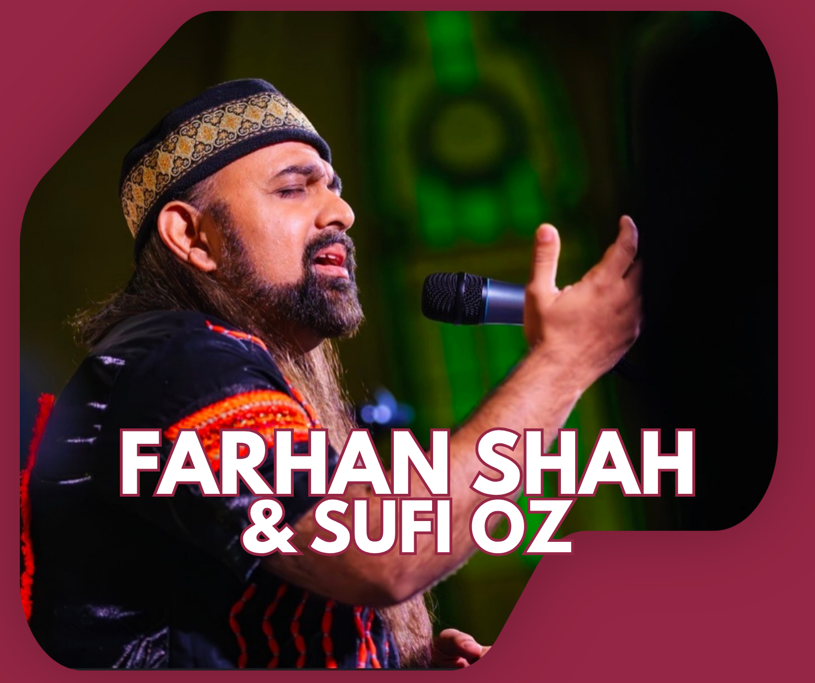 Farhan Shah is widely regarded as one of Australia's leading South Asian vocalists. Dubbed the "Pakistani Pavarotti," he is celebrated for his powerful interpretations of Sufi and Qawwali music—one of the world's most spiritually rich musical traditi