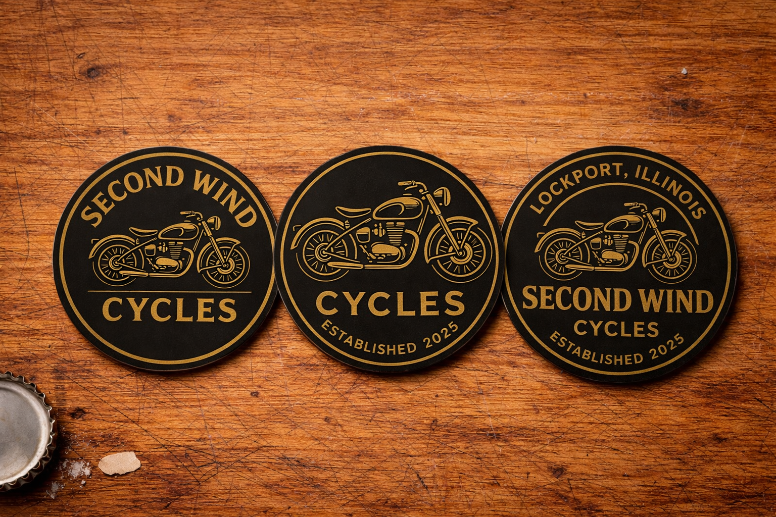 Second Wind Cycles Magnets 3 pack