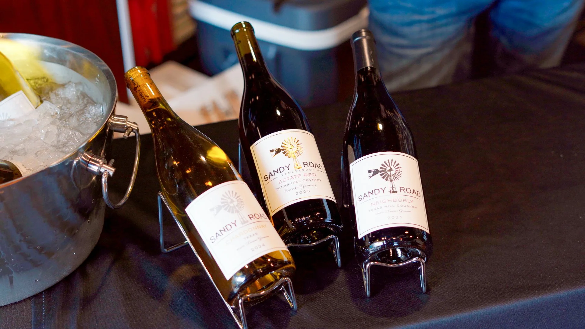  Selection of Texas wines featured at an experiential event hosted at Guad Haus in Austin. 