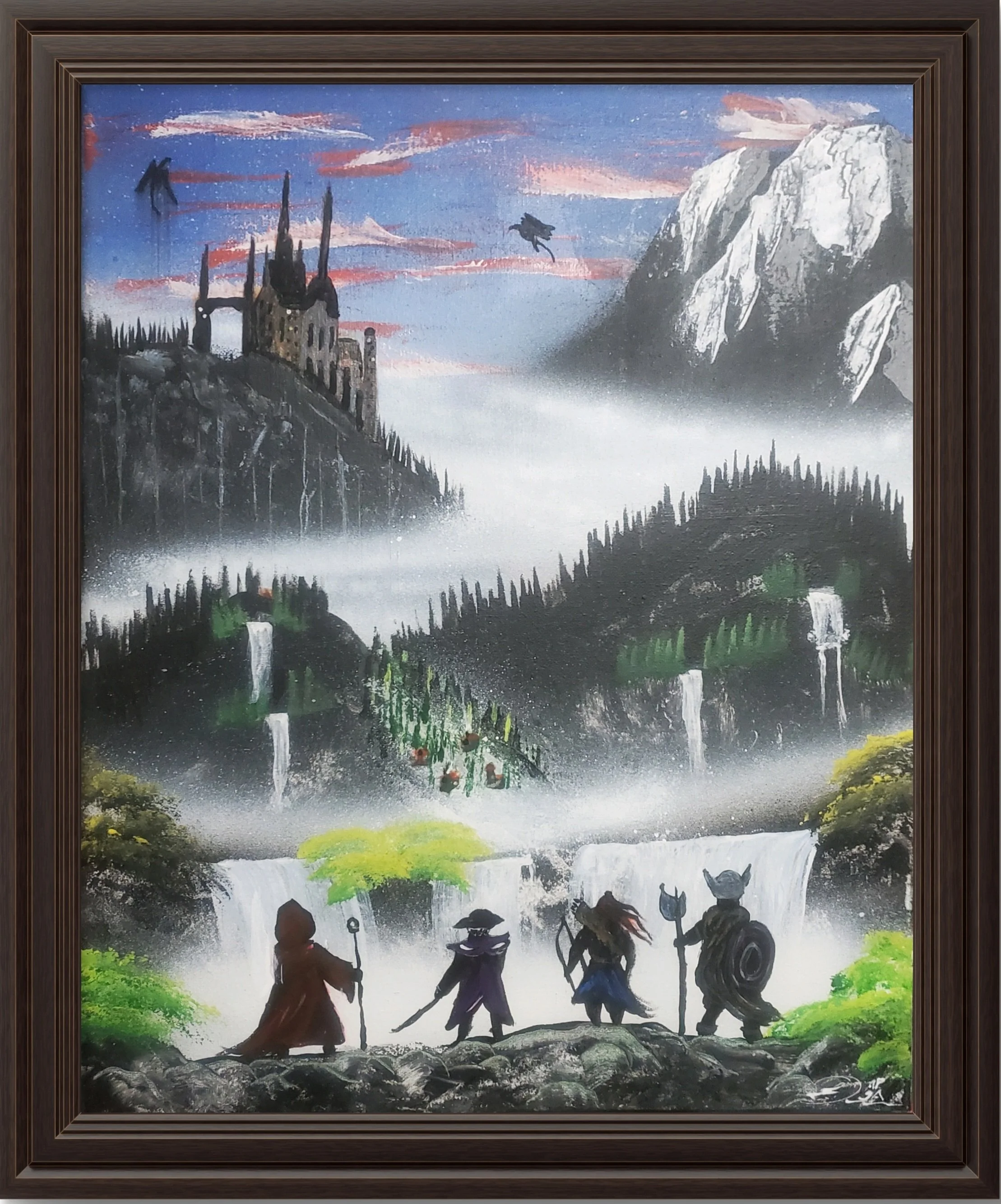 Battle Anxiety - 16 x 20 spray paint and acrylic on canvas 2025