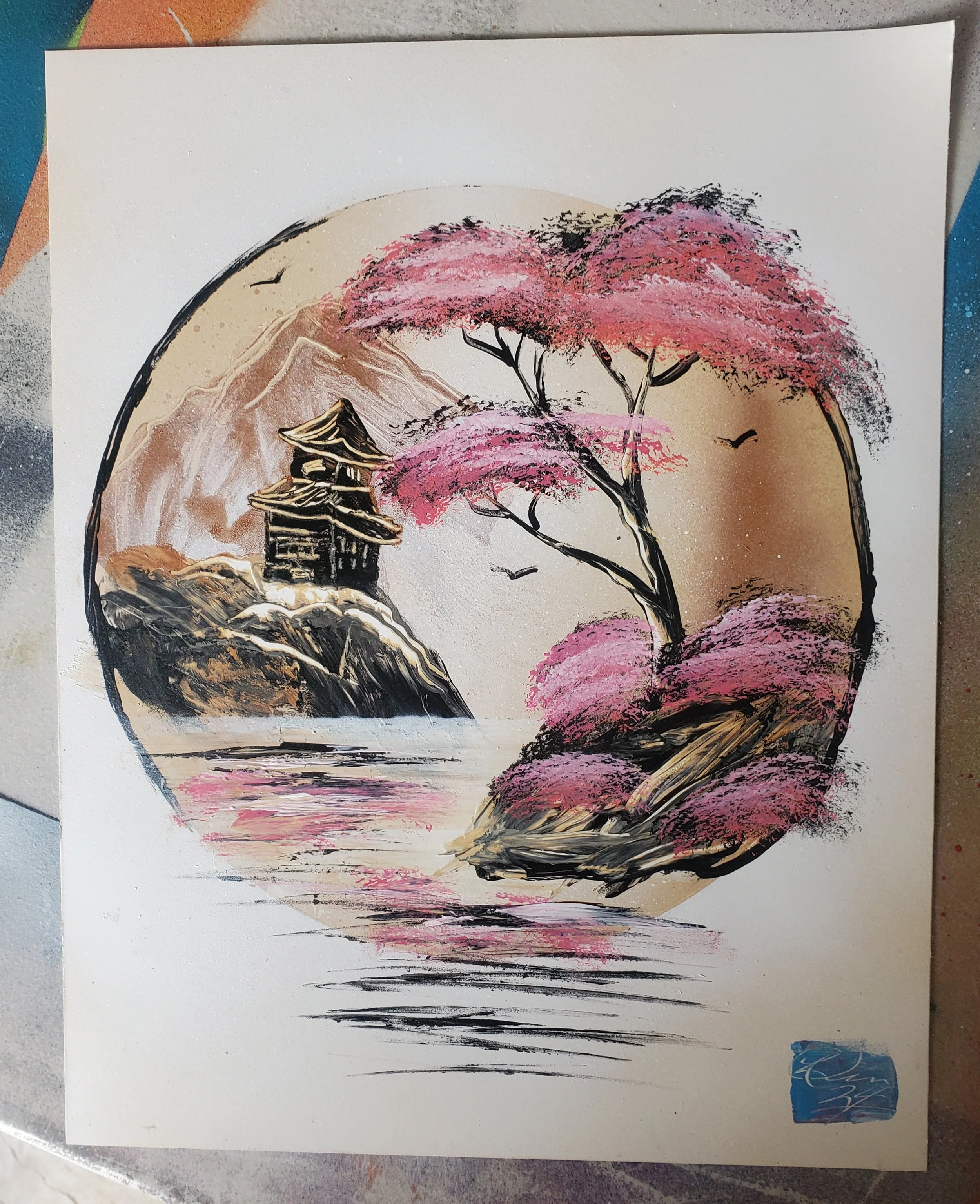 Temple Through the Painting - Custom  Made