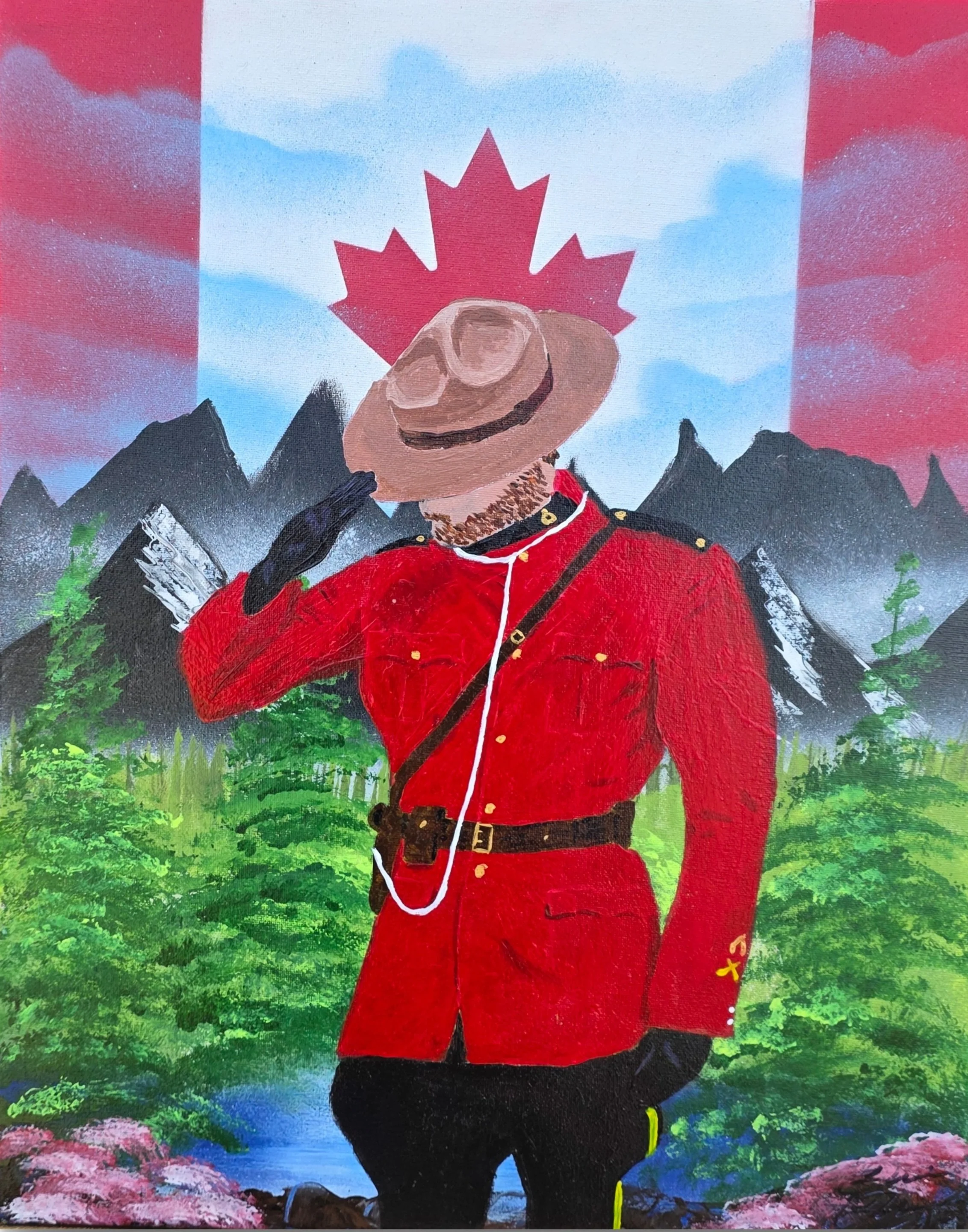 Pride - 16 x 20 spray paint and acrylic on canvas 2025 