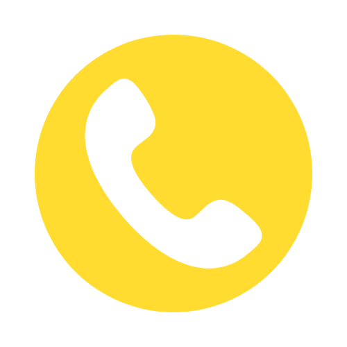 Yellow circle with a white phone handset symbol in the center.