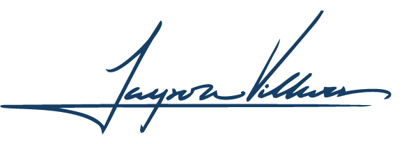 A signature reading 'Jayson Villars' in blue ink.