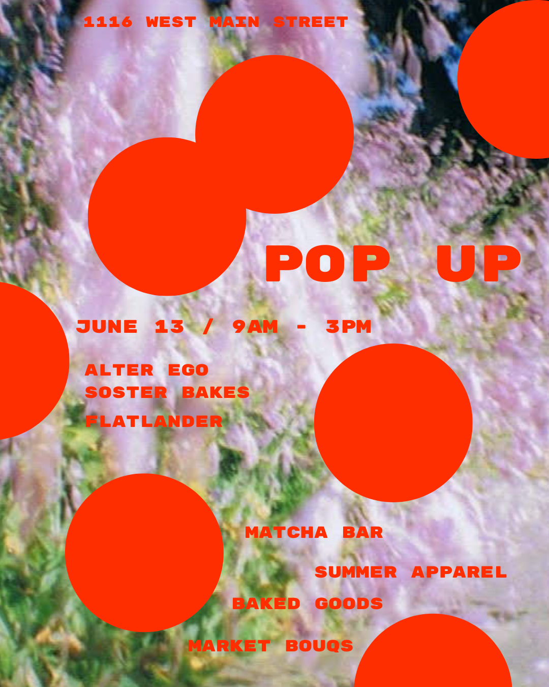 Pop Up Flowers - June 13 pick up
