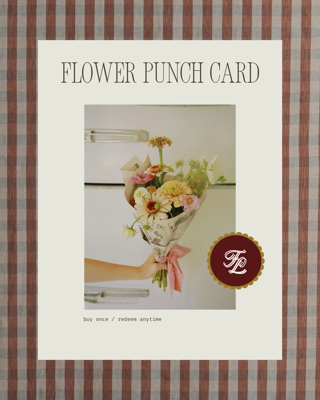 Flower Punch Card
