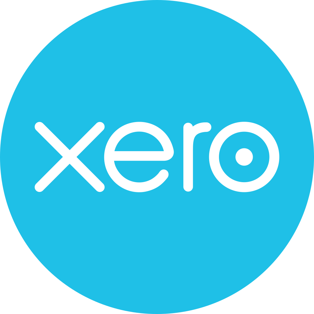 The Xero logo featuring white lowercase letters on a blue circular background.