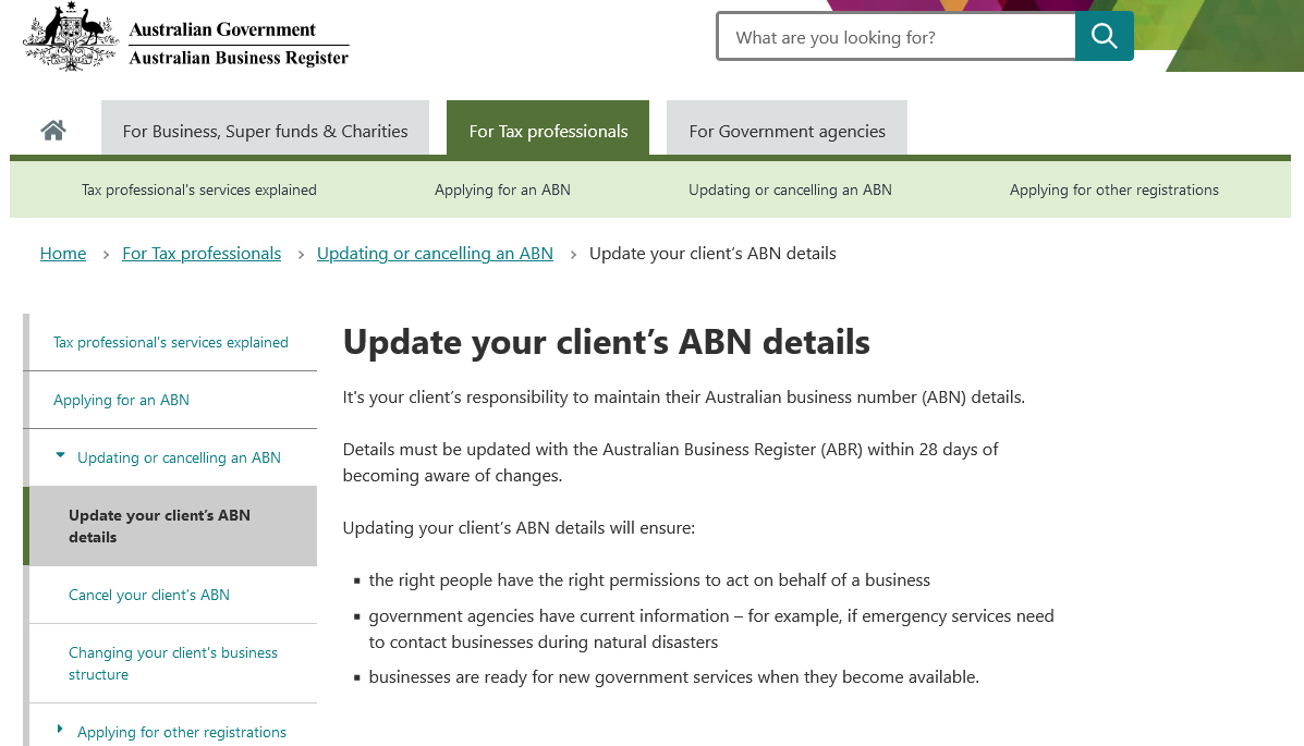 Updating Your ABN — Diverse Business Consultants