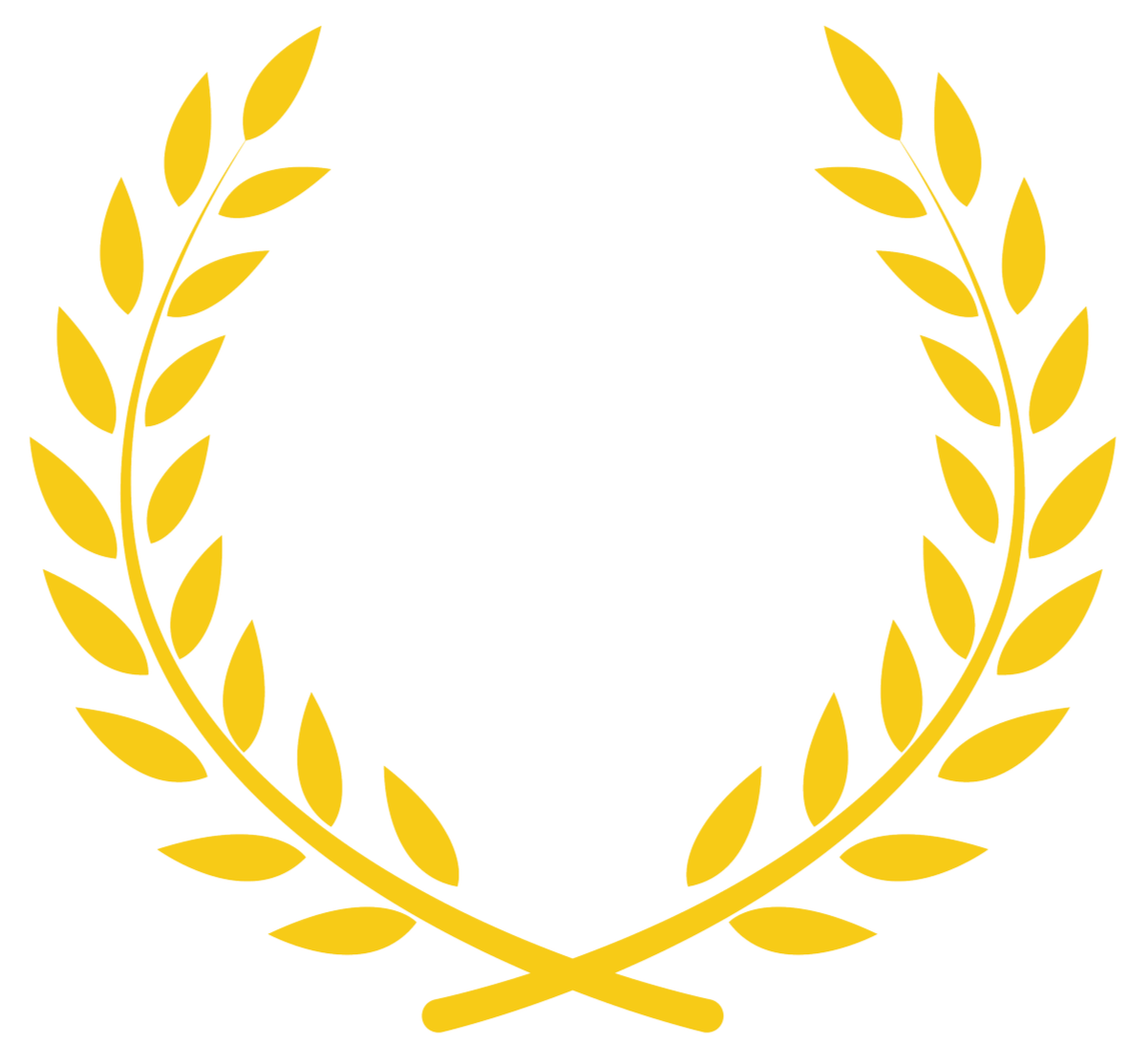 Gold laurel wreath with no text