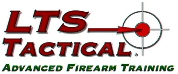 LTS Tactical logo with target and crosshairs, text reads 'LTS Tactical Advanced Firearm Training'.