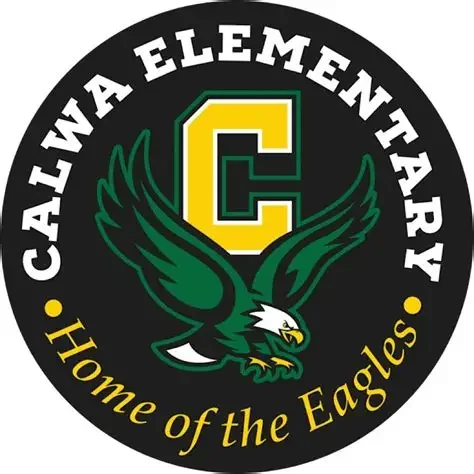Circular logo for Catawba Elementary with a green eagle, a yellow and green letter C, and white text reading 'Catawba Elementary' and 'Home of the Eagles'.