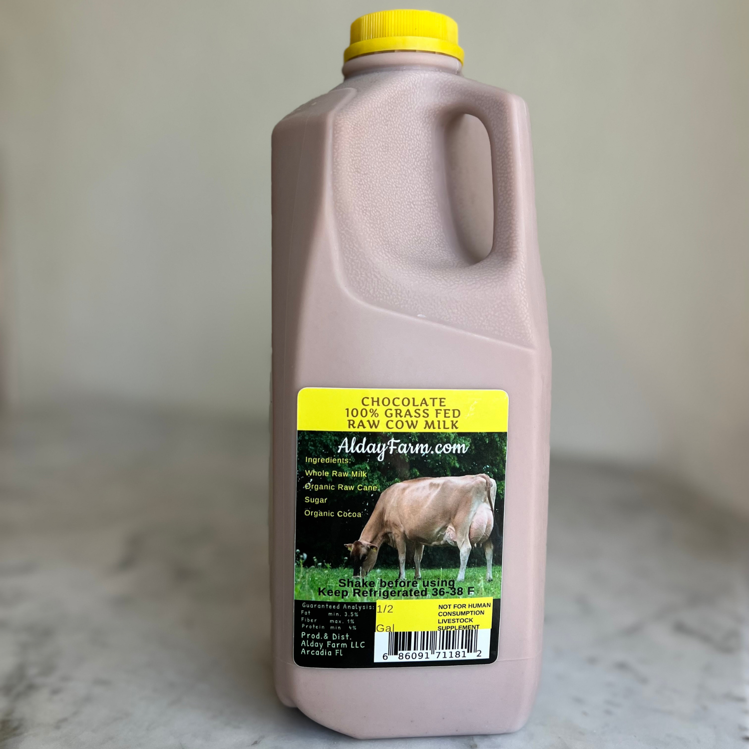 Raw Chocolate Milk (Alday Farm) - Half Gallon