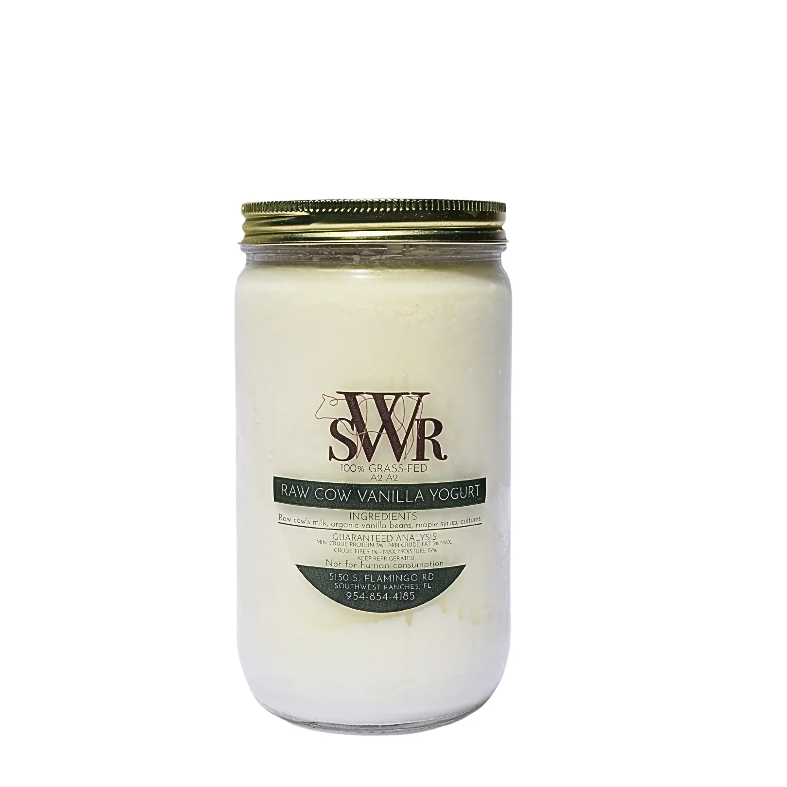 Raw Vanilla Yogurt - A2 (SWR) - 32 oz.