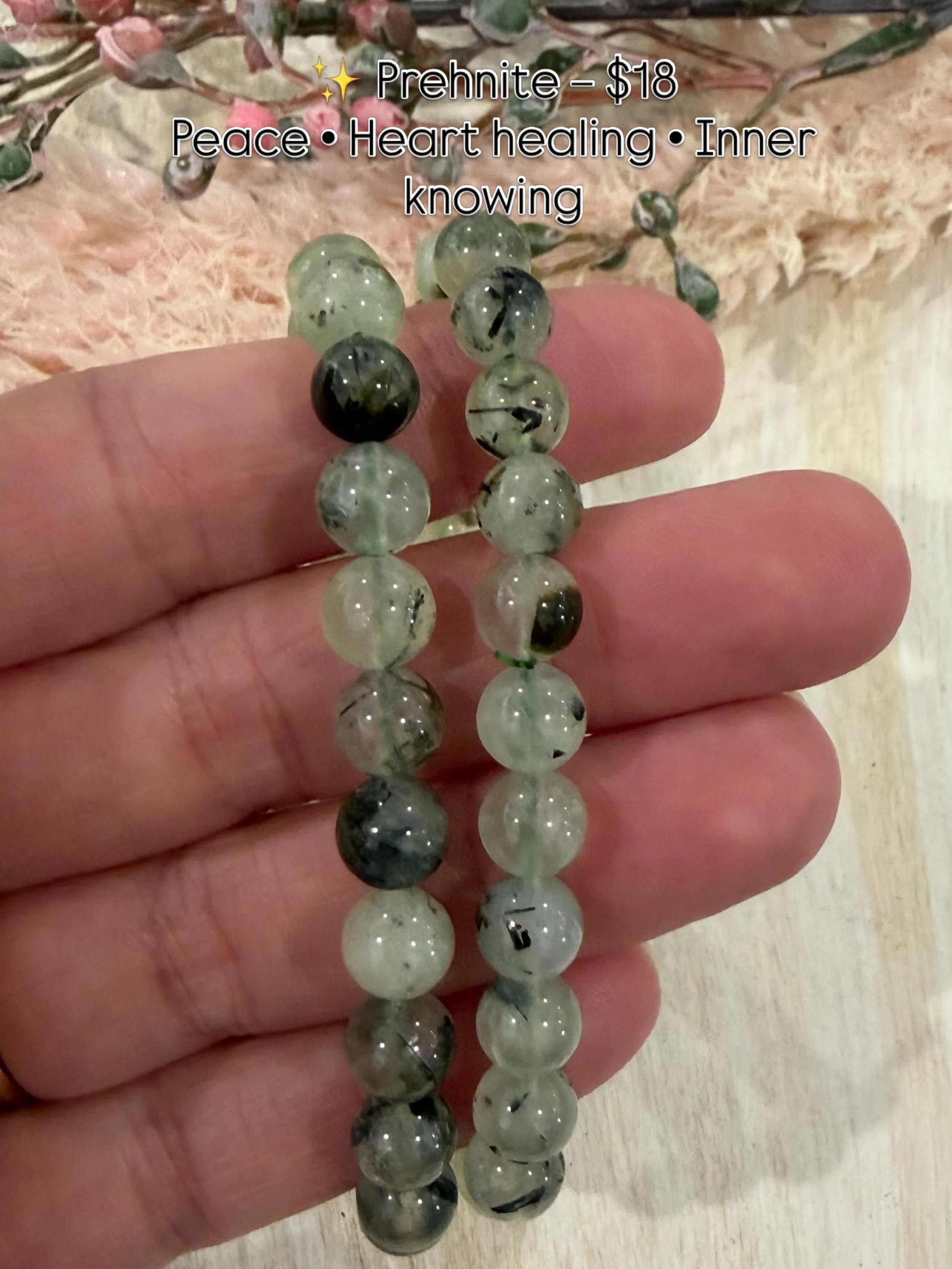 Prehnite Beaded Bracelets