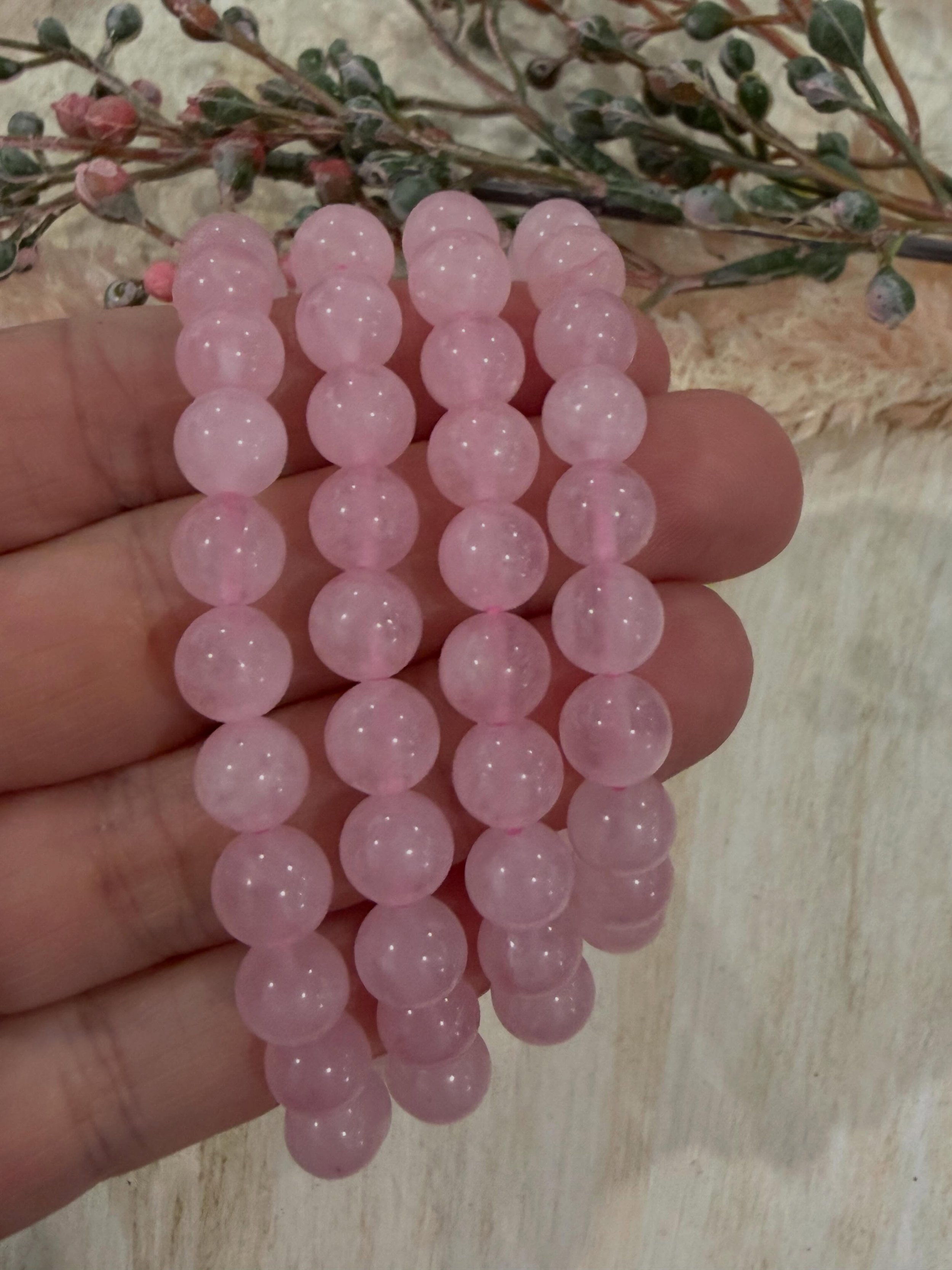 Rose Quartz Beaded Bracelets