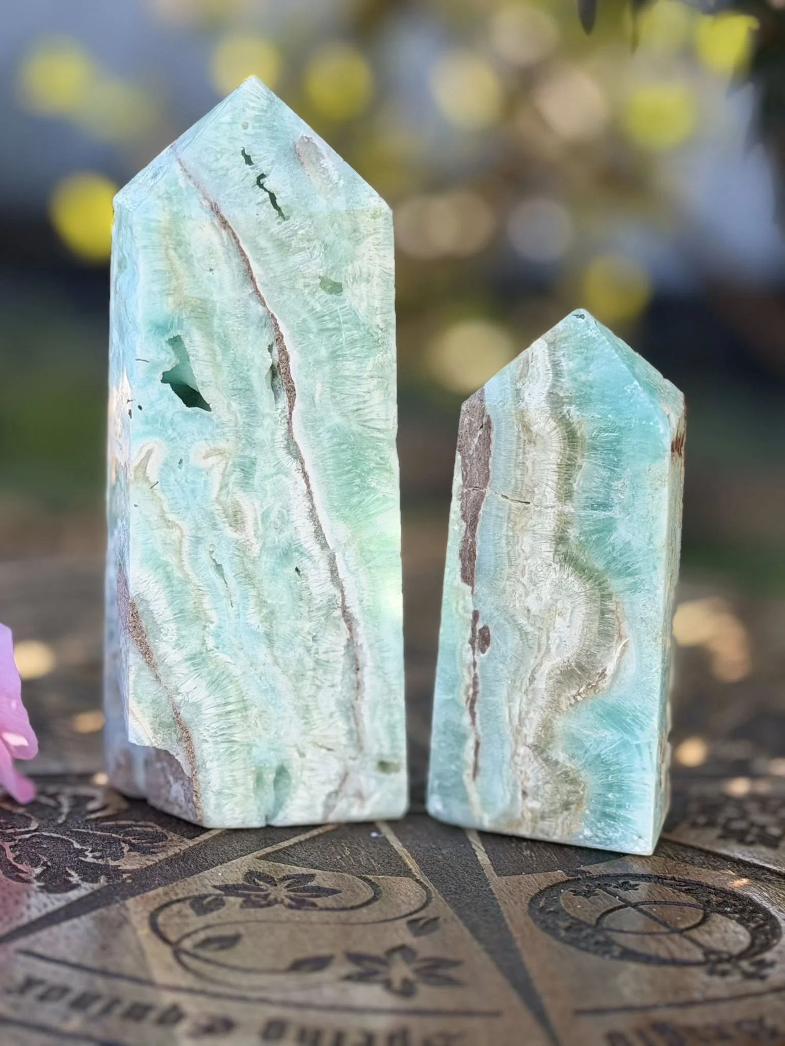 Blue Aragonite Tower -Small