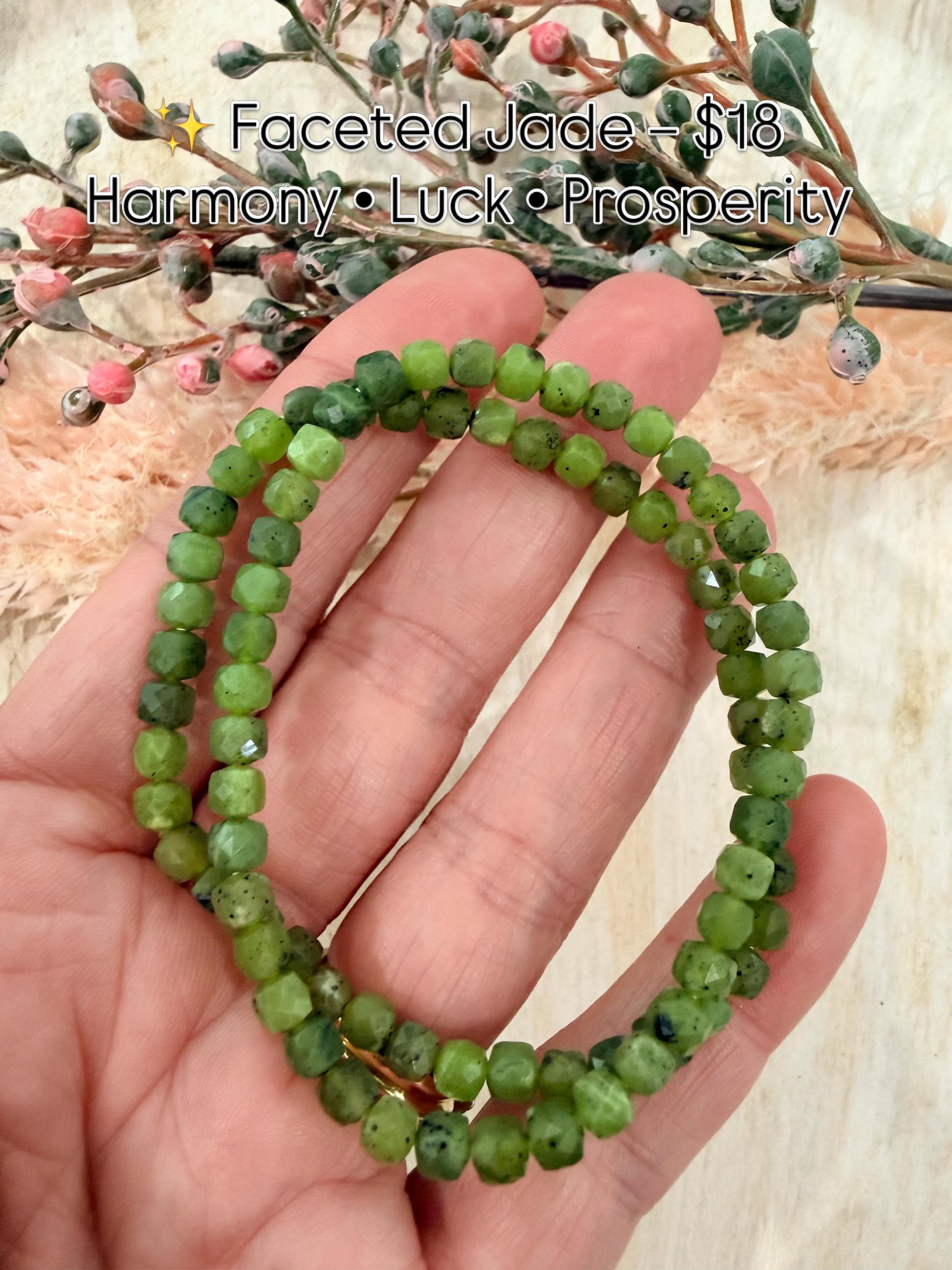 Faceted Jade Bracelets