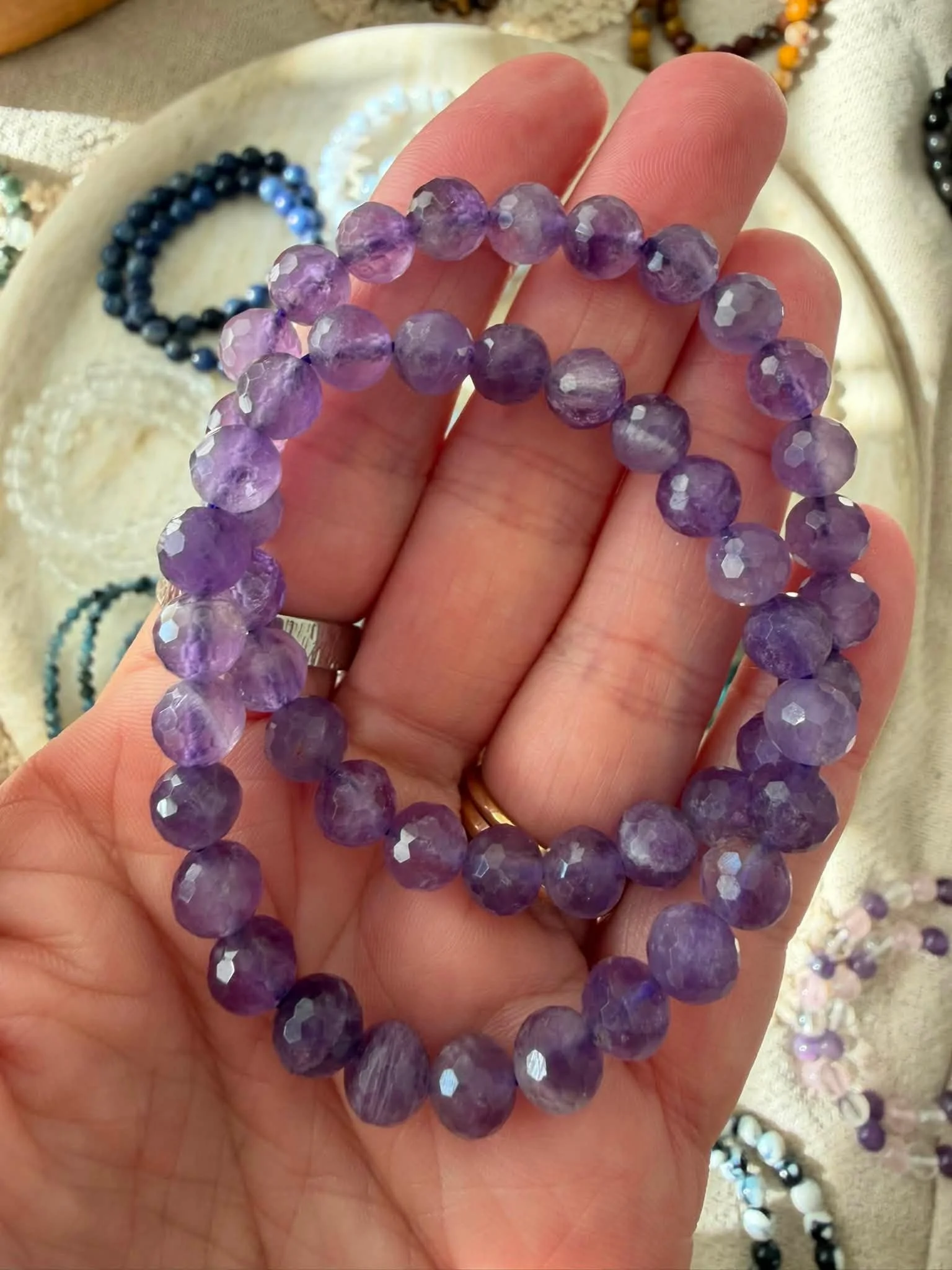 Amethyst Faceted Bracelets
