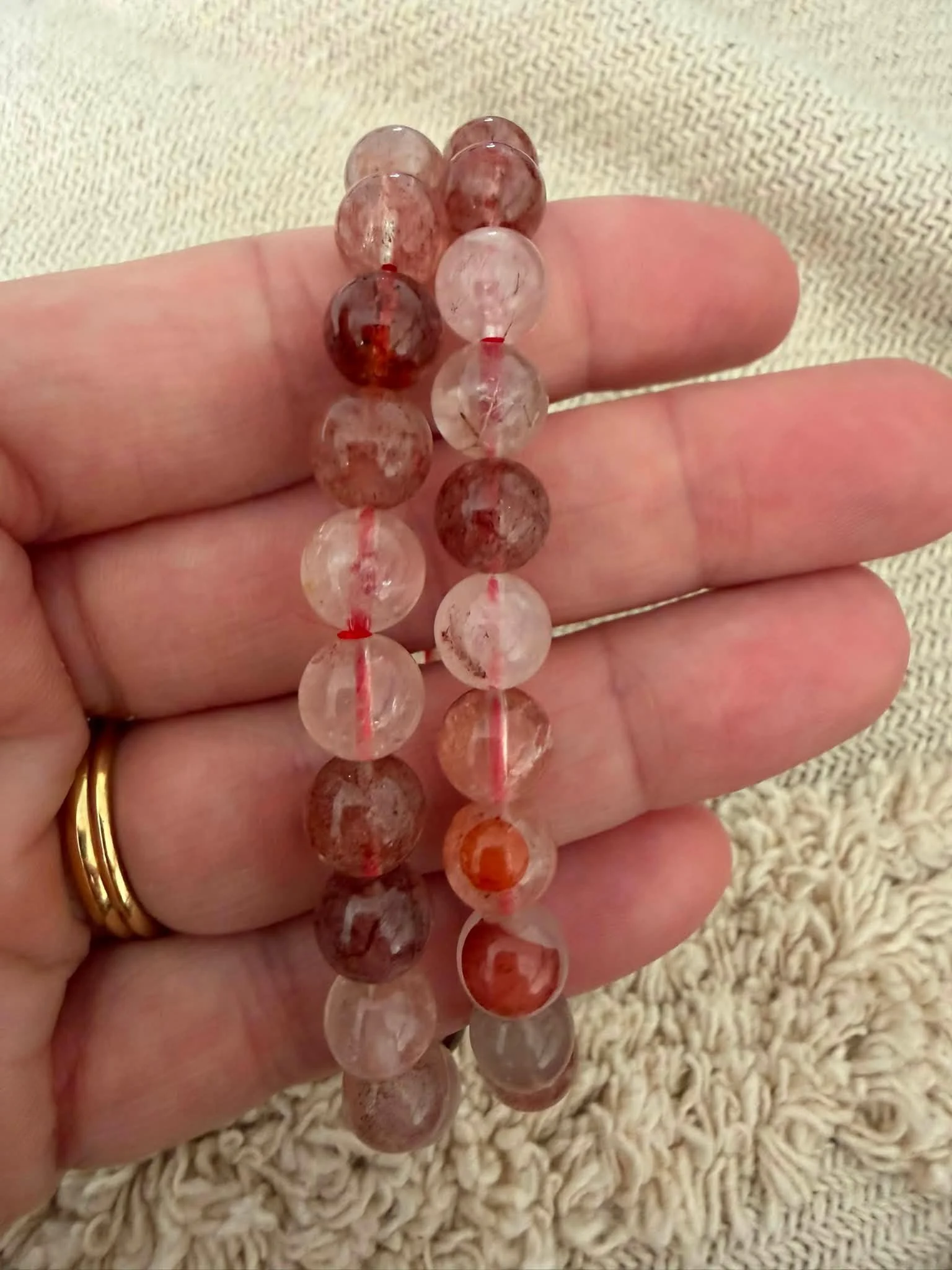 Fire Quartz Beaded Bracelets