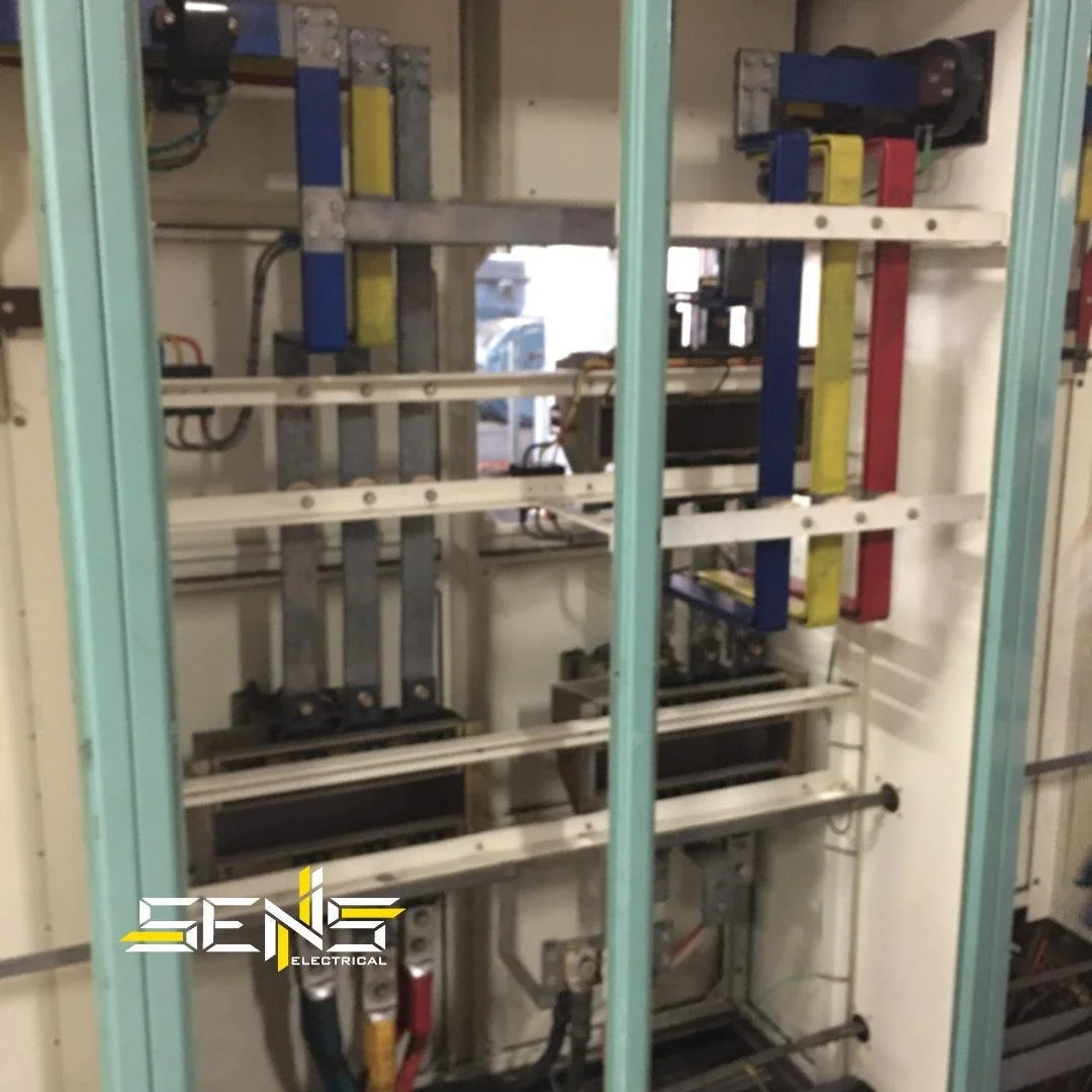 Not your everyday job🕸😱 We were asked to inspect the health of a bank of switchboards that were installed 30 years ago. After isolating four 2,500A breakers we got to work, they were much cleaner than expected. 

To enquire for some Electrical or A