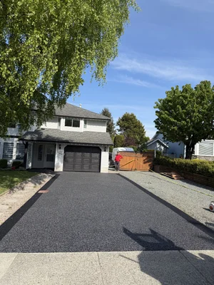 Driveway with contrasting border
