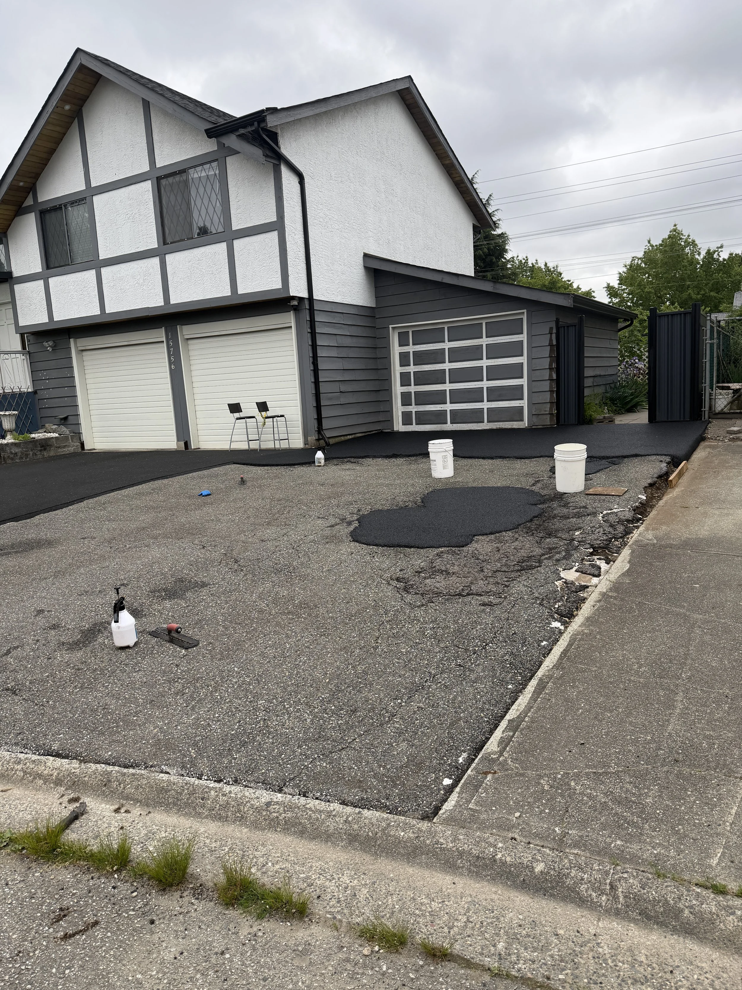 Driveway before resurfacing — Project 01