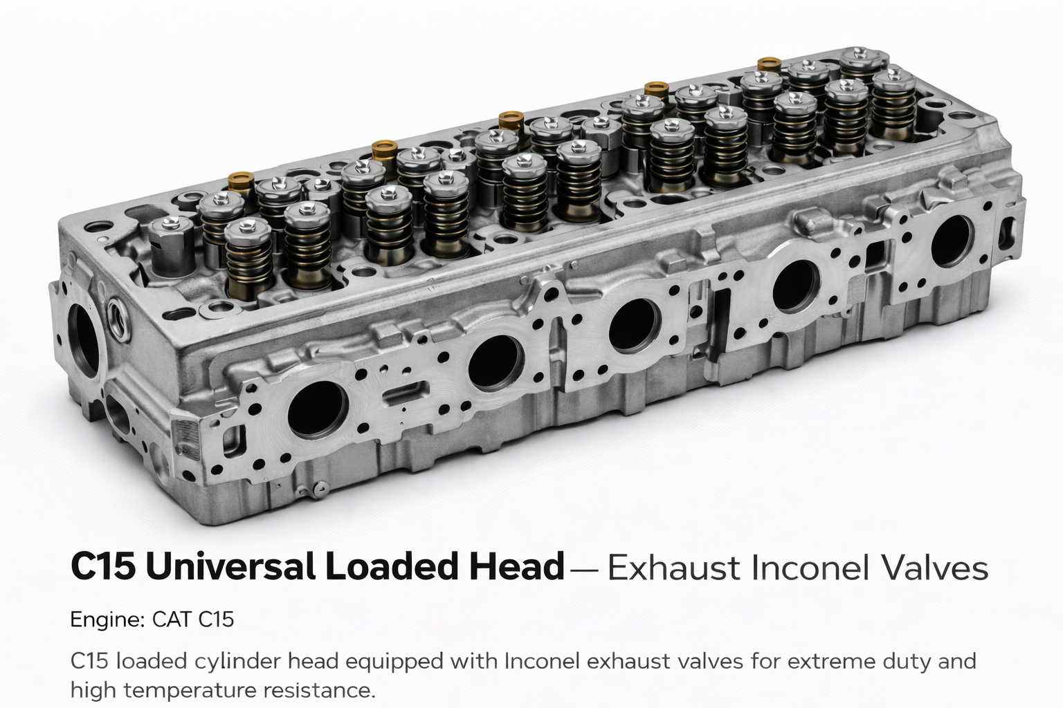 C15 Universal Loaded Head – Exhaust Inconel Valves