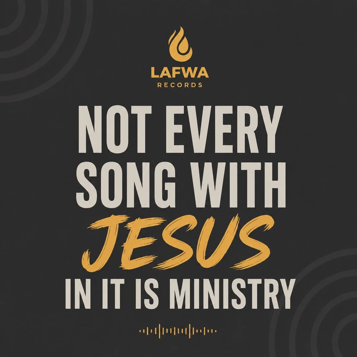 Just because a song mentions the name of Jesus doesn&rsquo;t automatically make it meaningful.

People can hear when a record is rushed, empty, or created without real conviction behind it.

Christian music shouldn&rsquo;t be an excuse for lower stan
