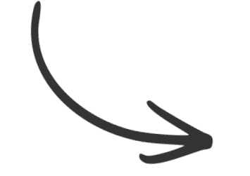 Black arrow pointing to the right with a curved tail.