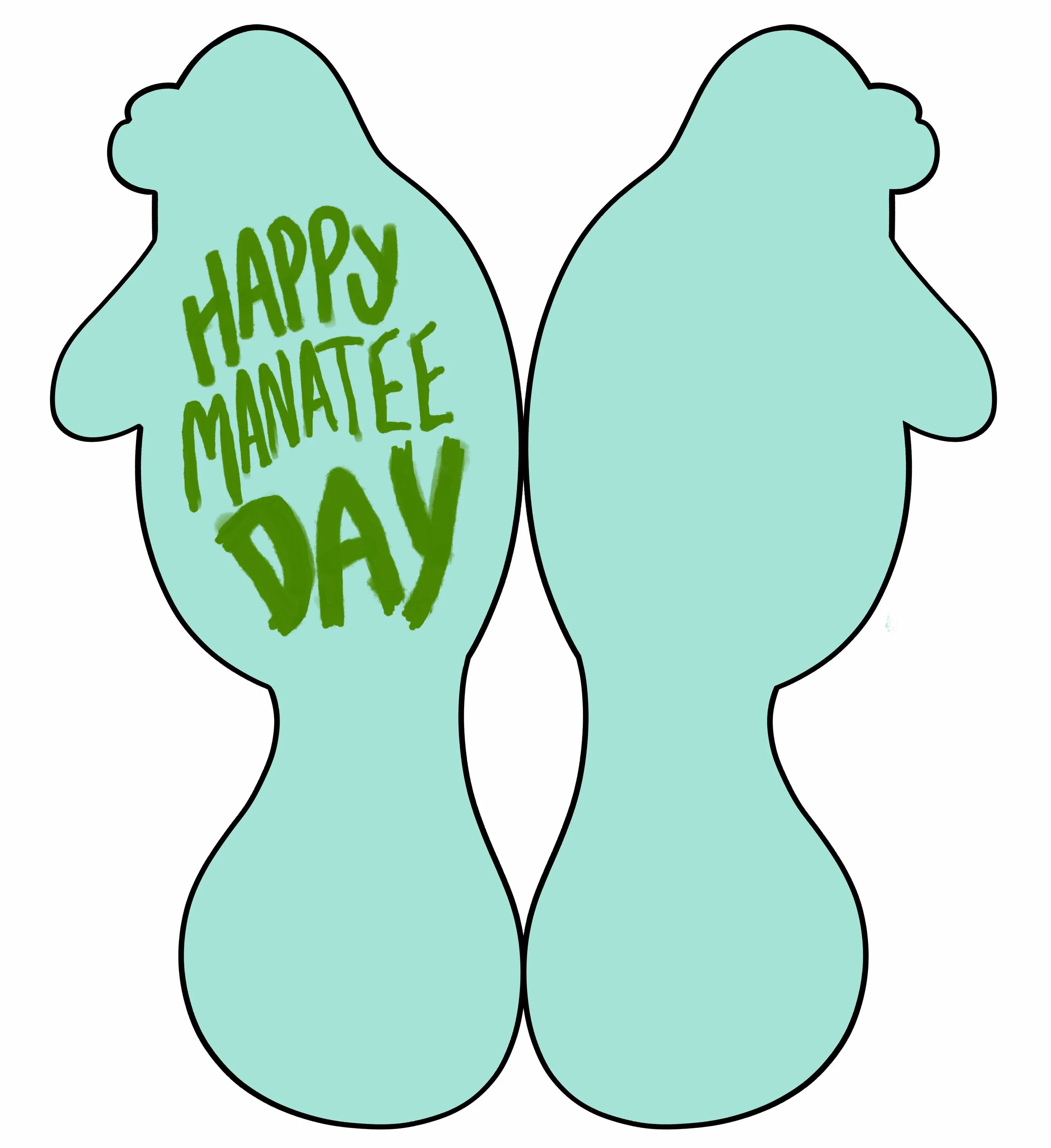 Manatee Card Interior. Bella Fontanes. 2023.