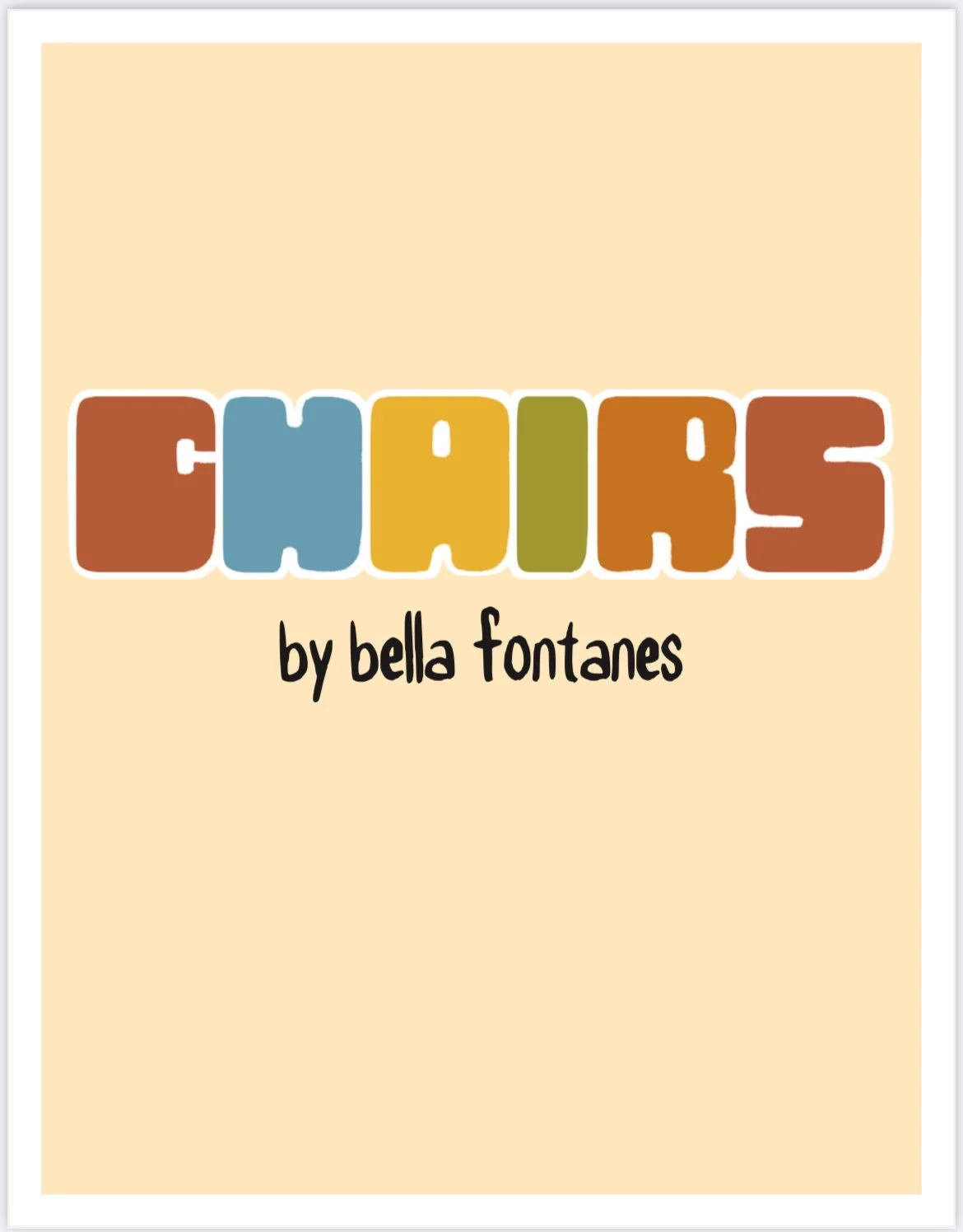 Chairs Page 0. Bella Fontanes. 2024.