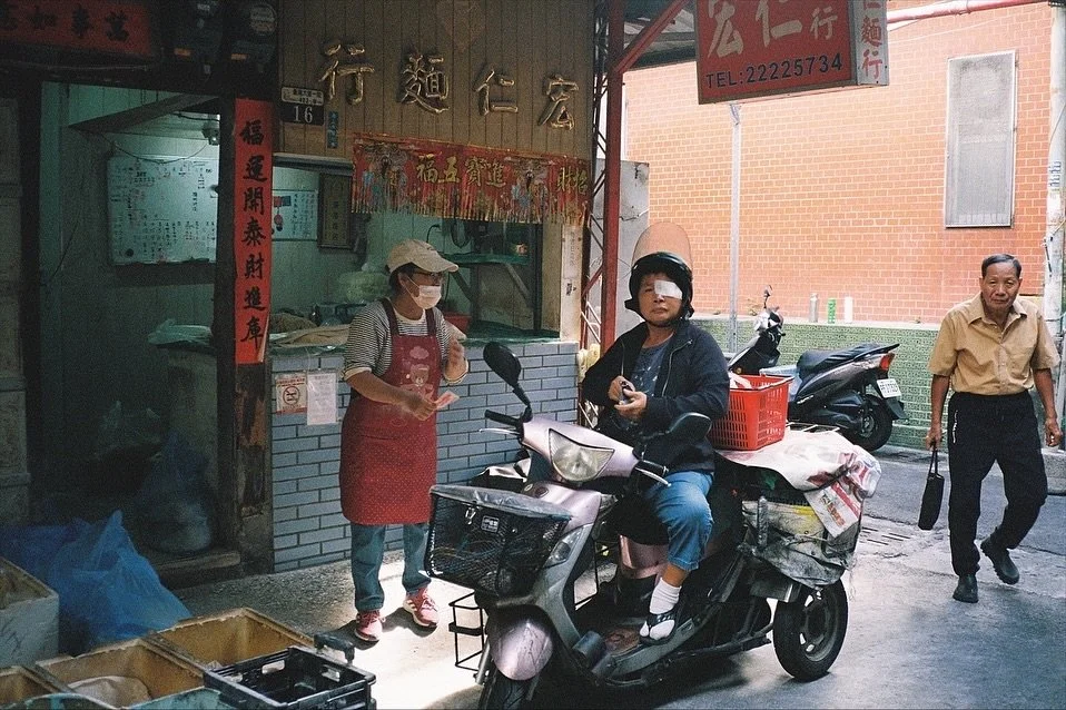 Between one place and another.