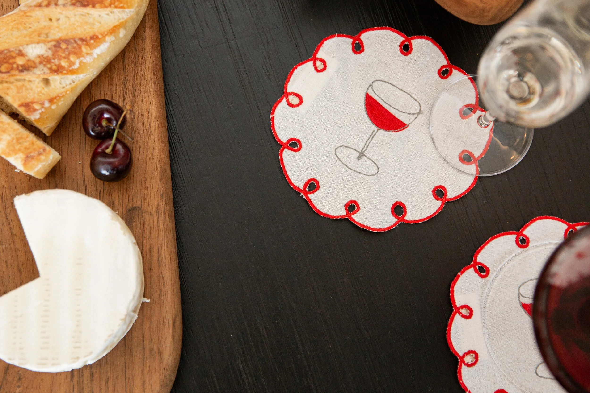 VINO TINTO </br>Set de portavasos