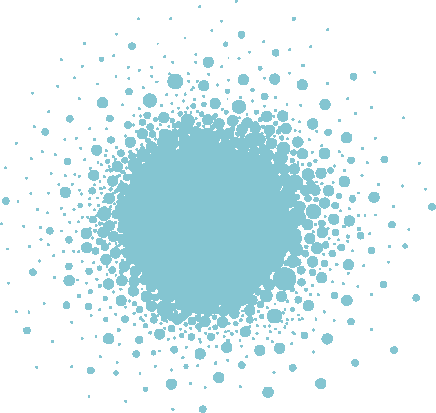 Light blue paint splatter on a black background