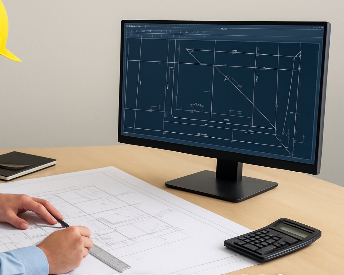 Professional plot plan CAD drawing prepared for zoning and permit approval