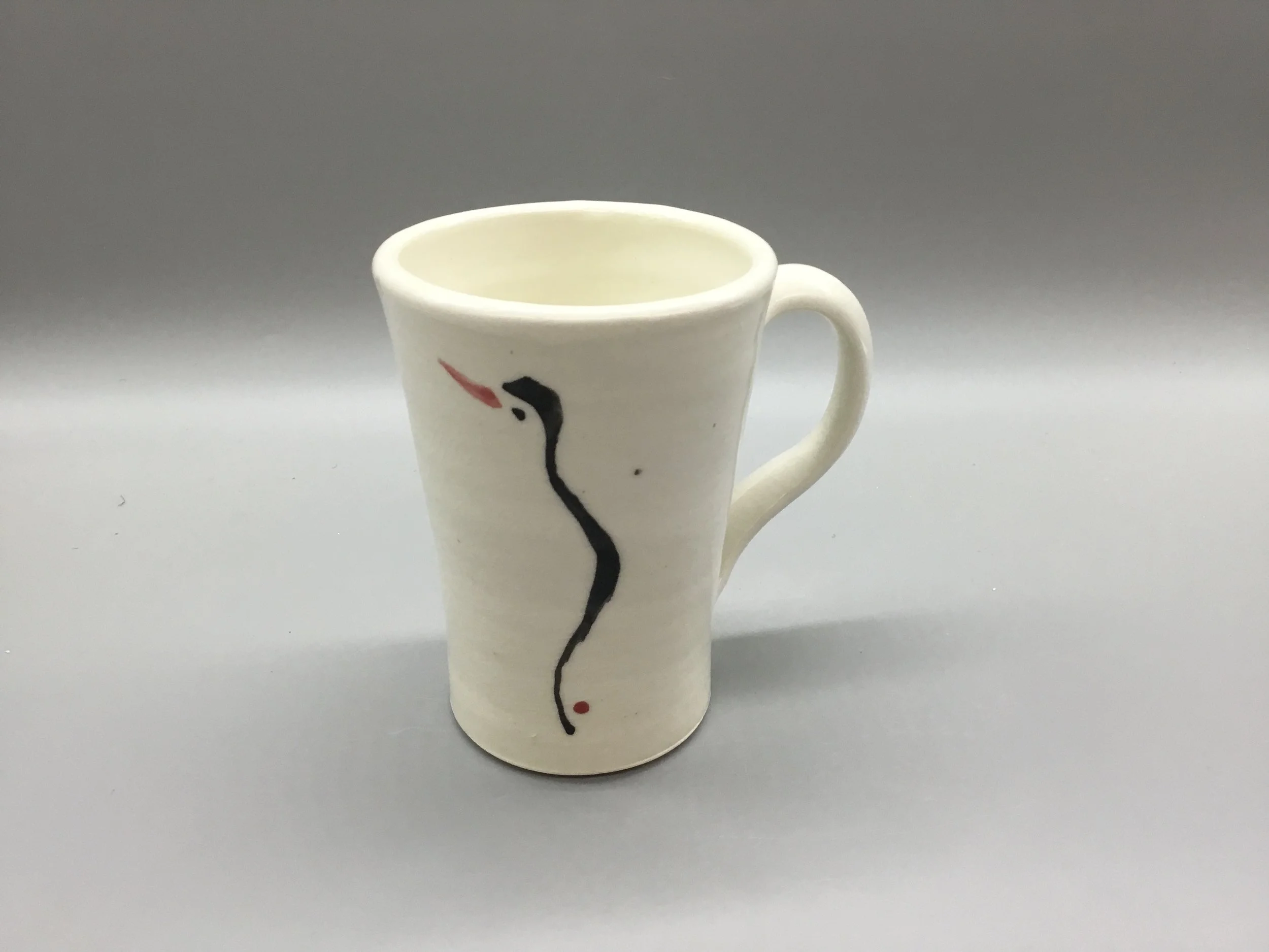 Mug with Chinese orchid and bird