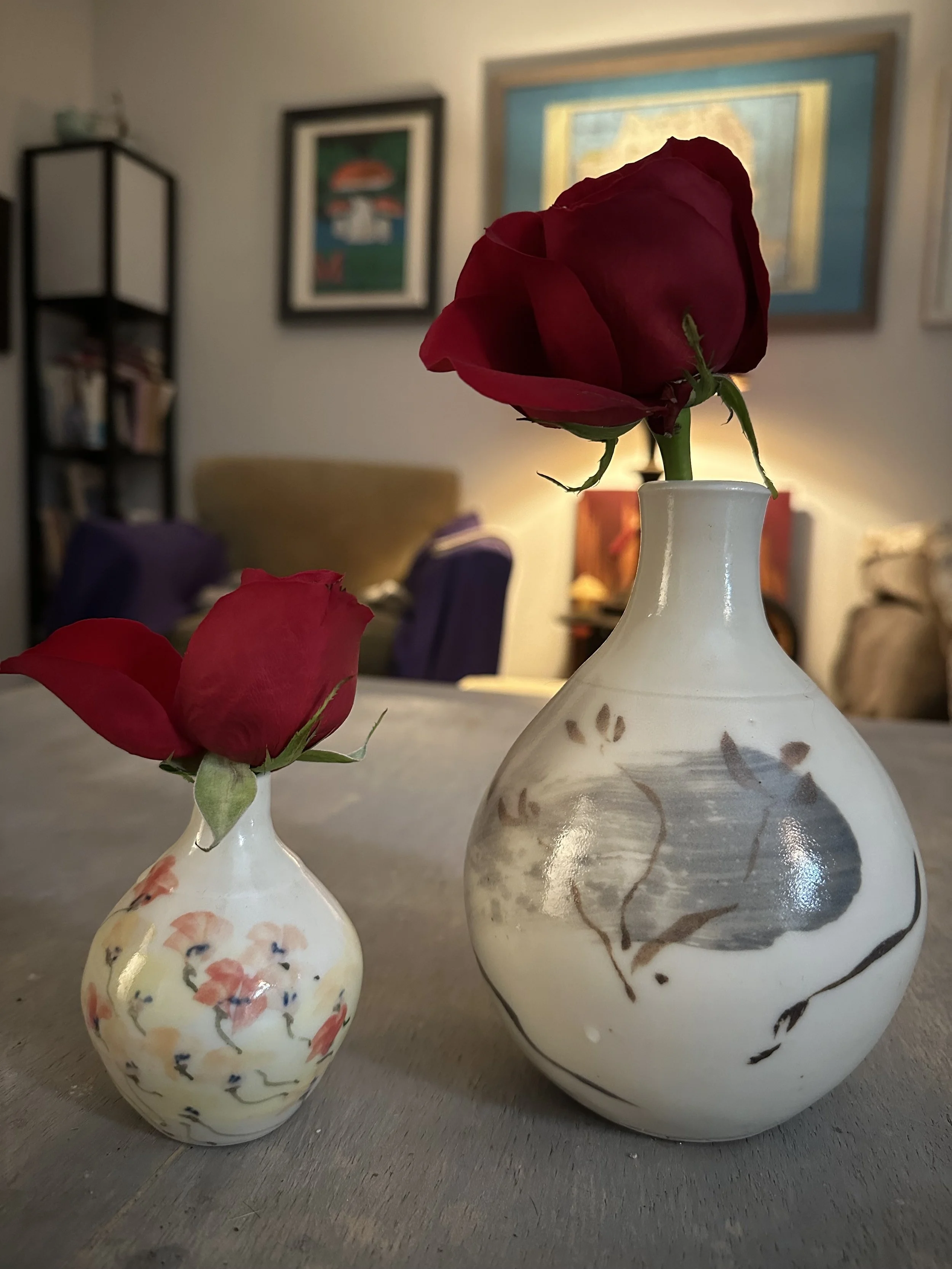 Vases with Roses