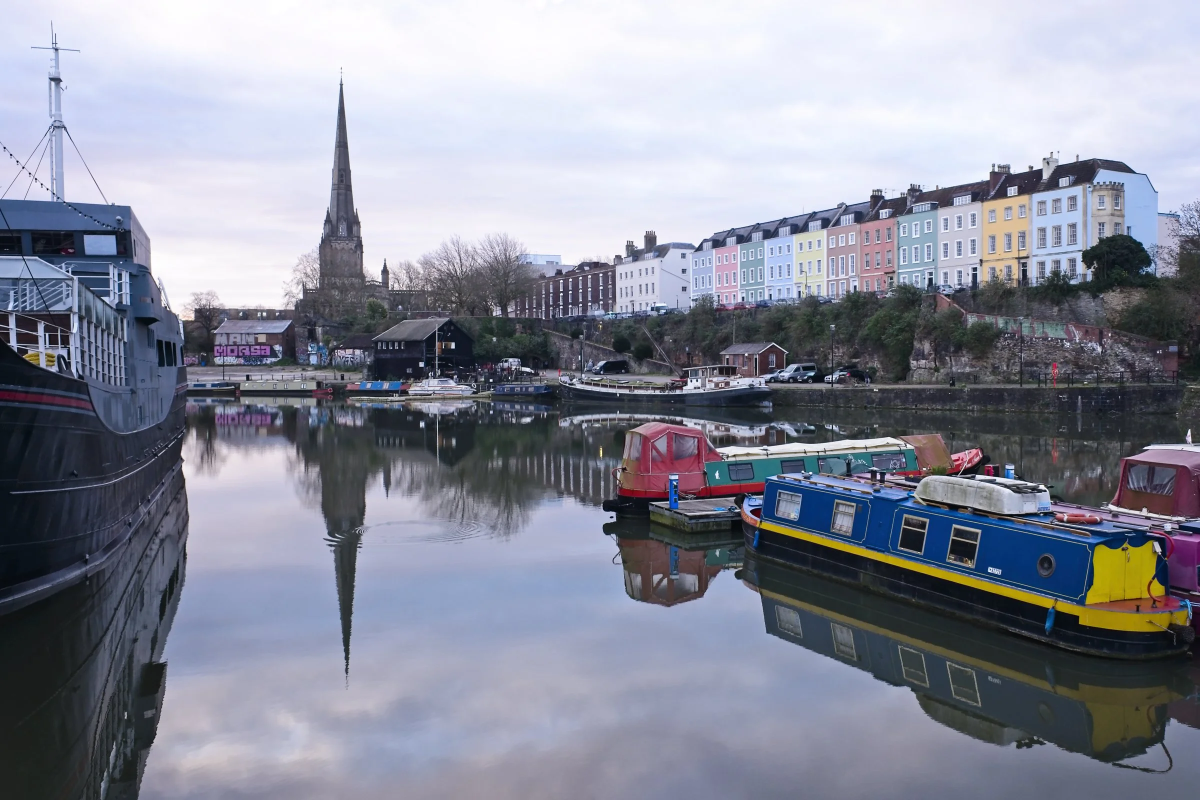 Reflections of Bristol Harbour, 2020.