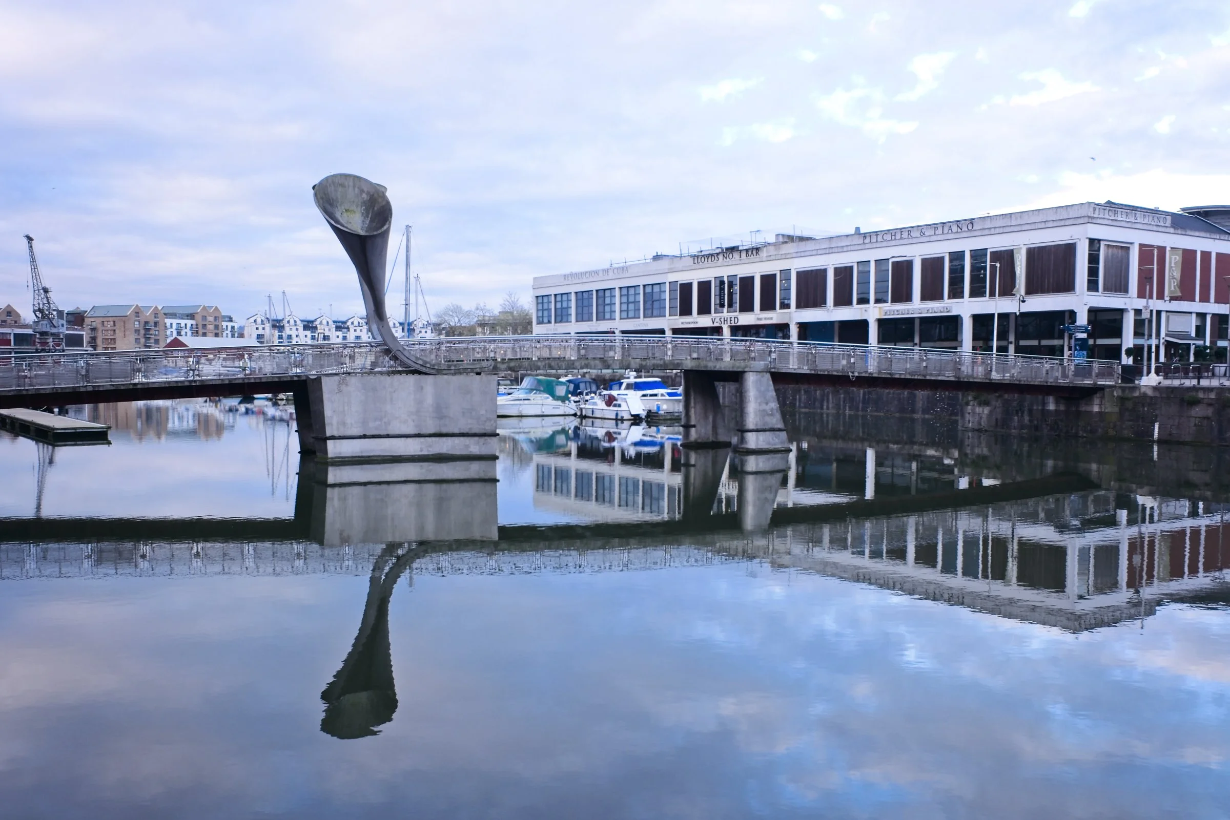 Reflections of Bristol Harbour, 2020.