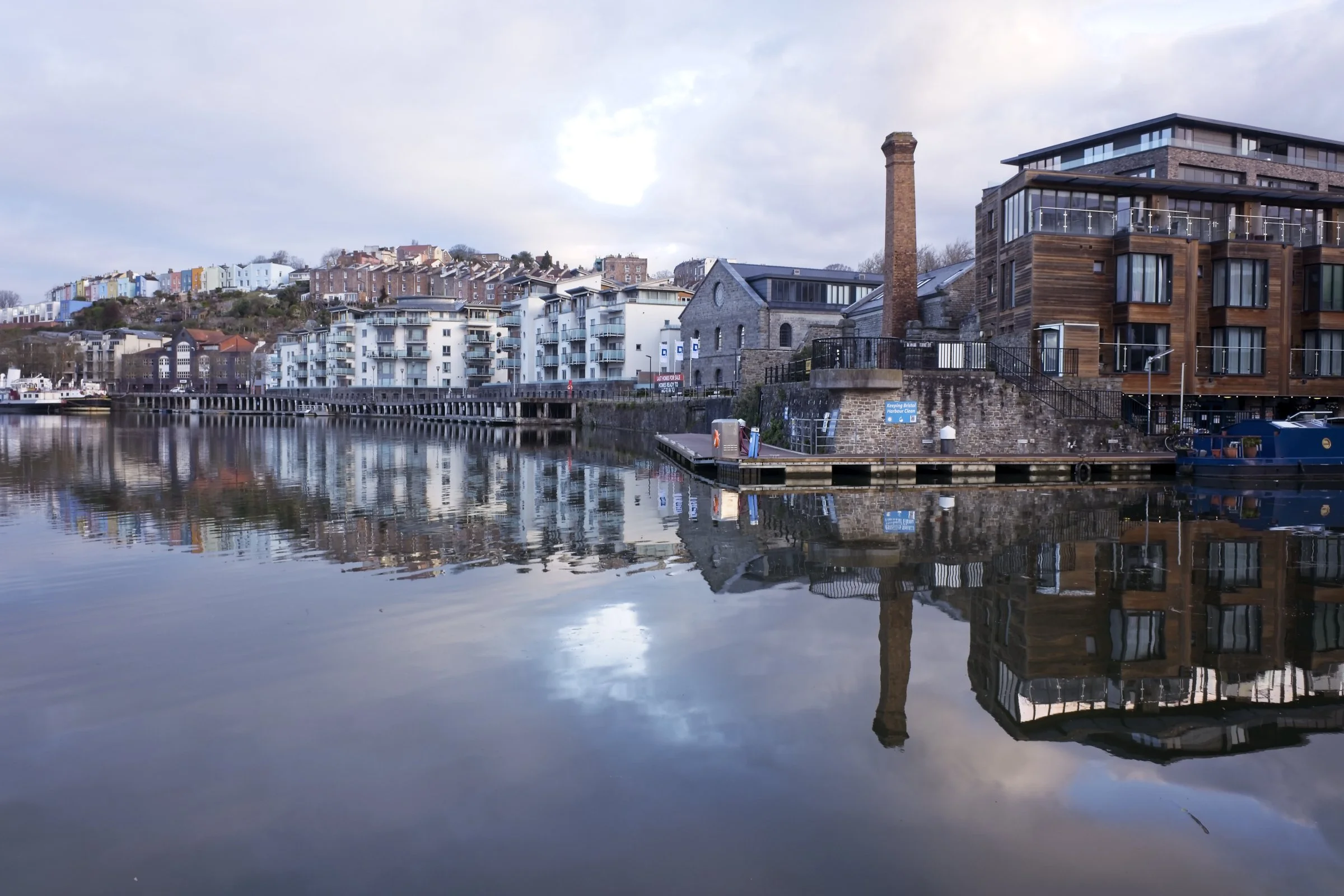 Reflections of Bristol Harbour, 2020.